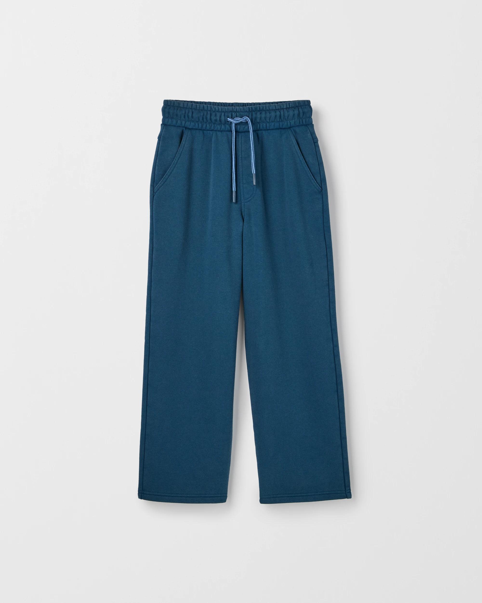 1 Target Kids Australian Cotton Blend Heavyweight Wide Leg Trackpants BLUE, 1 of 2
