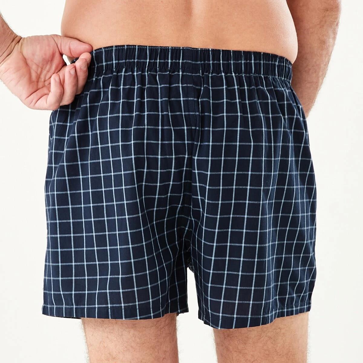 6 3 Pack Alpha Classic Woven Boxers MICRO CHECKS, 6 of 8