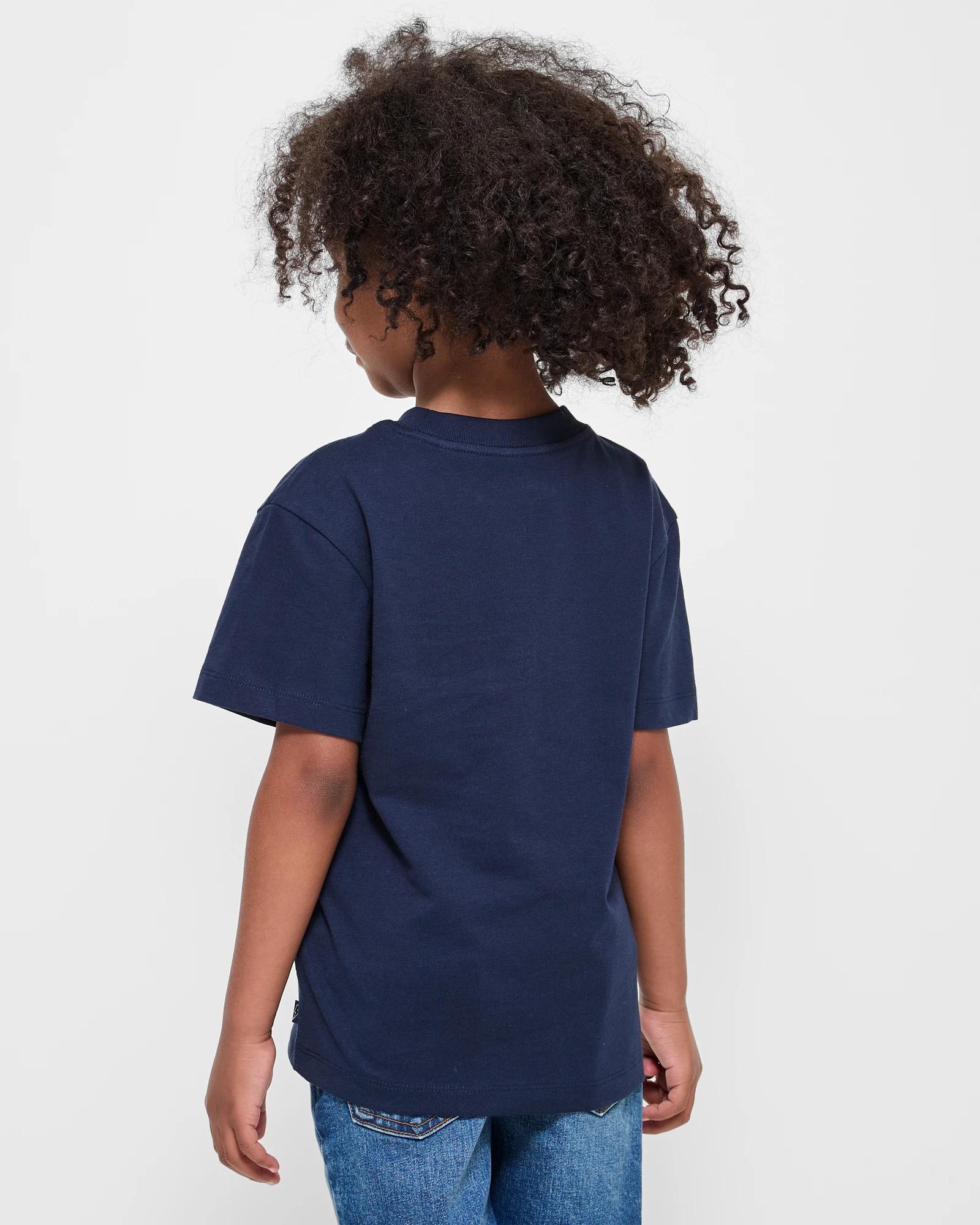 4 Target Kids Australian Cotton Short Sleeve Top 2 Pack NAVY BLUE, 4 of 5