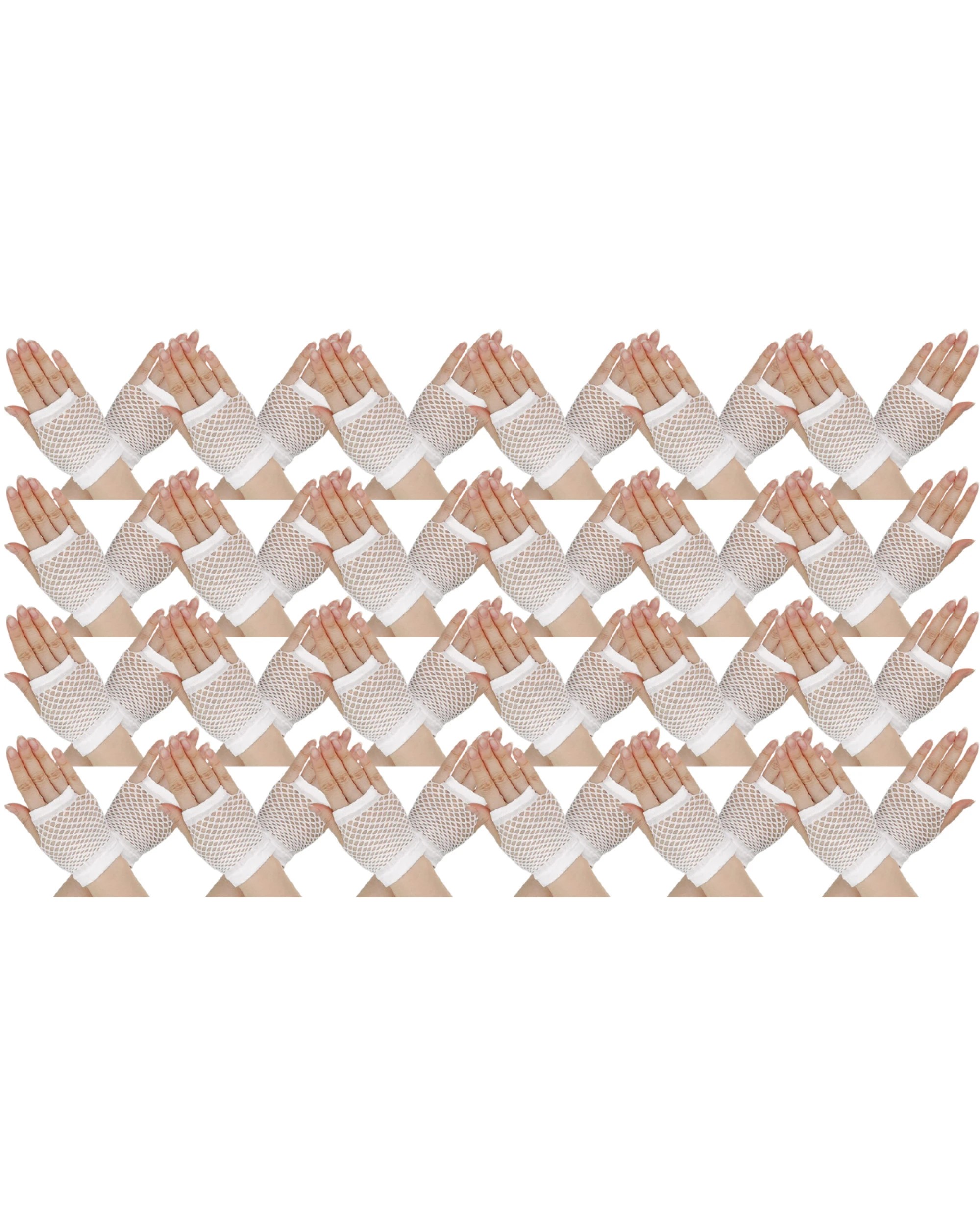 1 BR Costumes Fingerless Fishnet Gloves for Costume Parties Wrist Length, 1 of 3