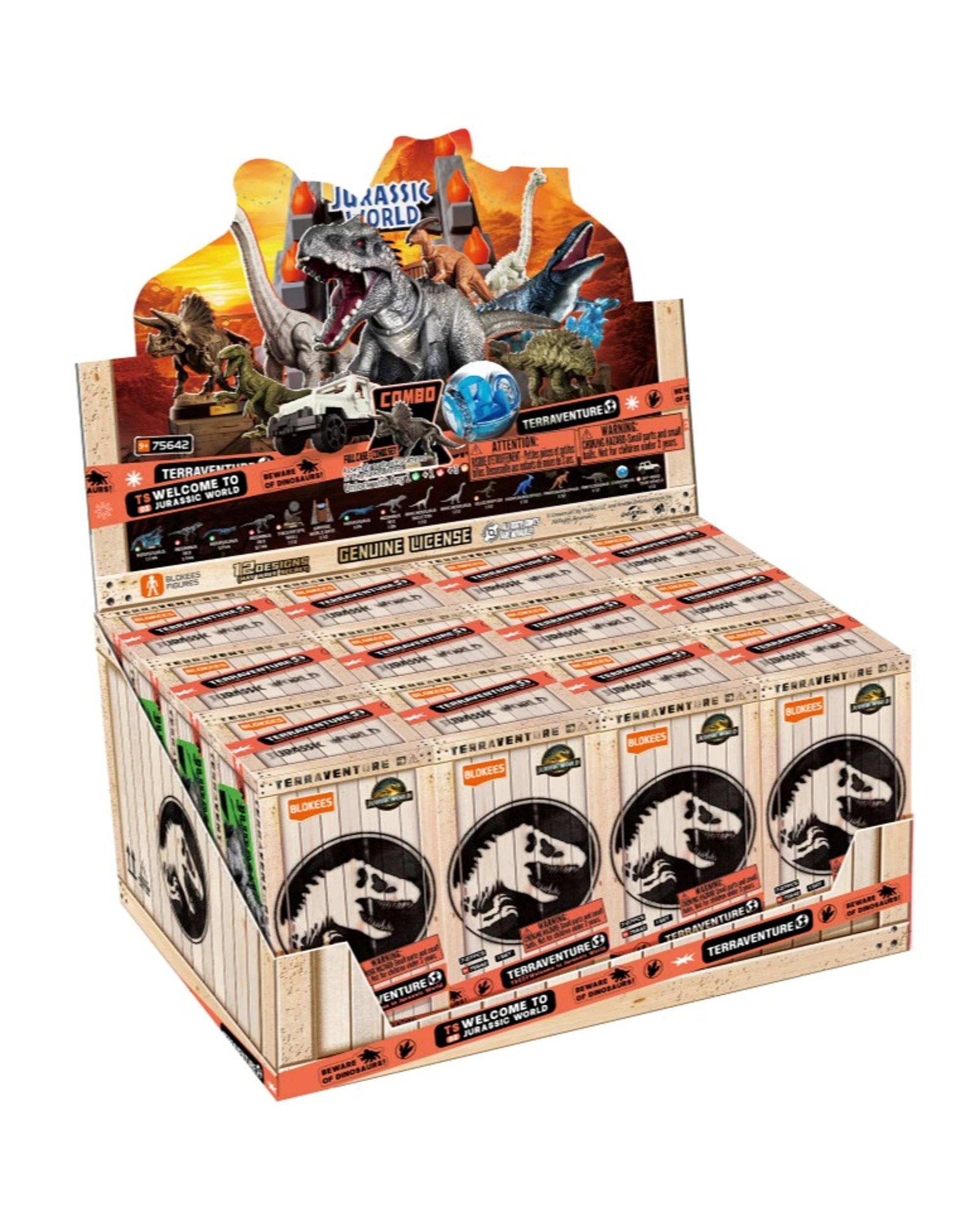 1 Blokees Jurassic World Terraventure TS-02 Welcome to Jurassic World Blind Box Full Case Set of 12, 1 of 10
