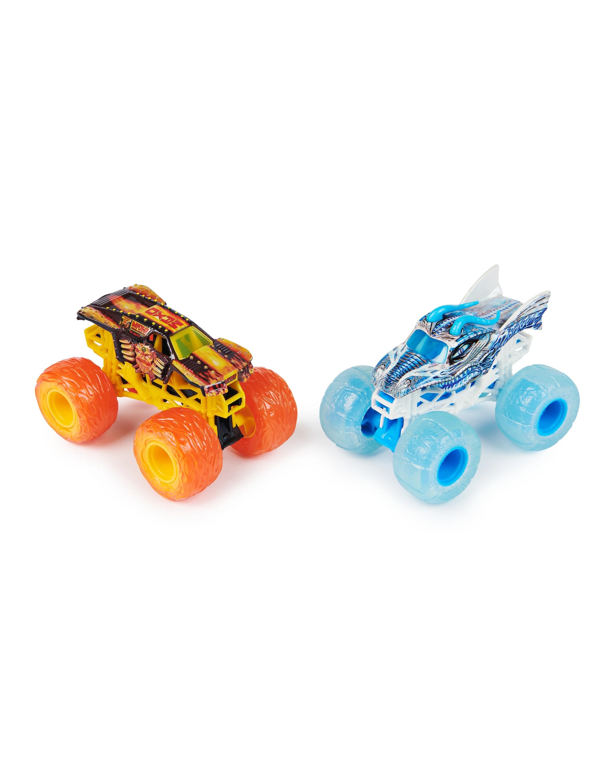 3 2 Pack Monster Jam 1:64 Scale True Metal Fire and Ice Trucks - Assorted, 3 of 8