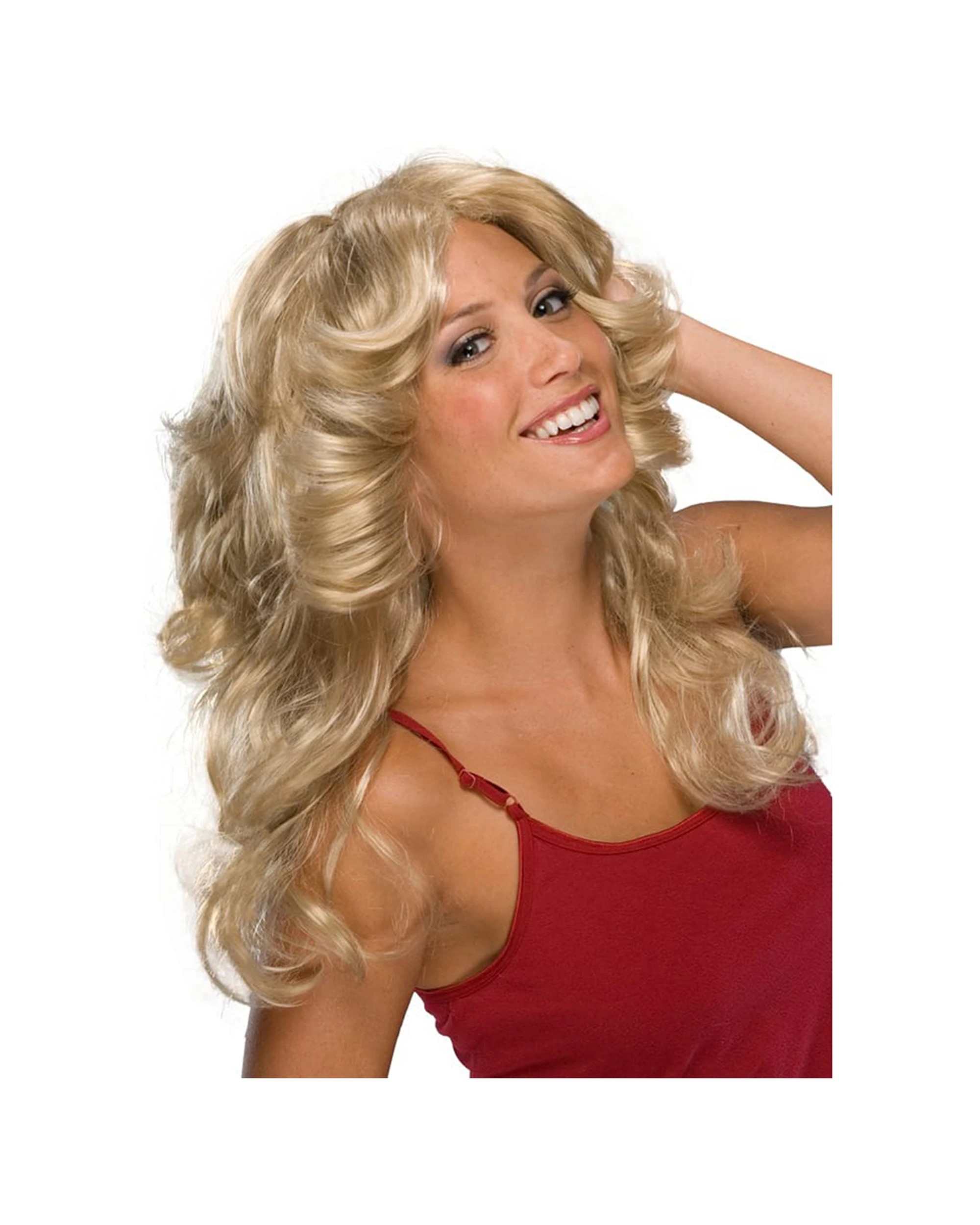 1 Rubies Deja Vu Long Wavy Wig Blonde Hair Accessory Adult - Yellow, 1 of 2