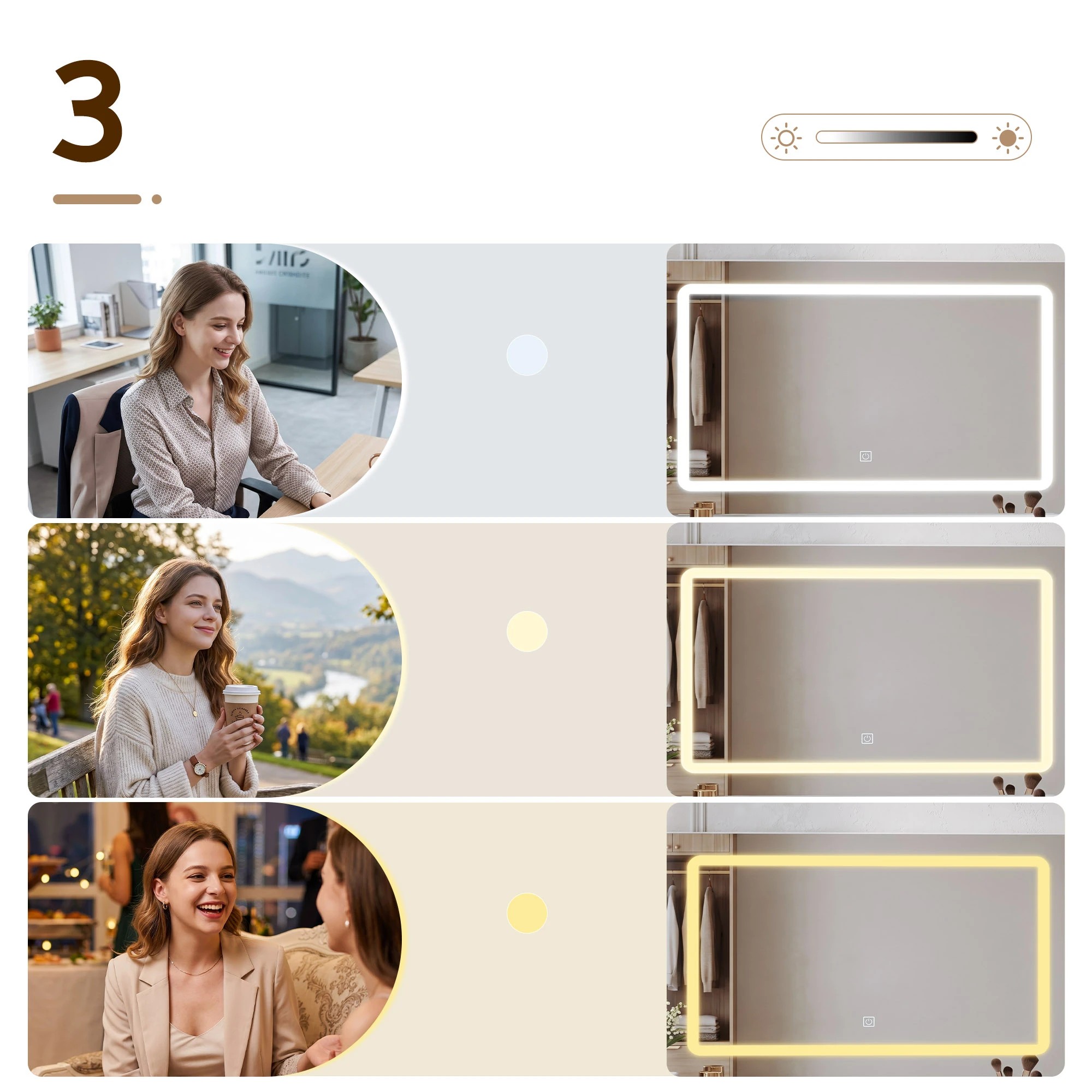 6 Artiss Dressing Table Charging Station LED Vanity Desk Set Stool Make up Mirror Storage Drawer - Natural, 6 of 9