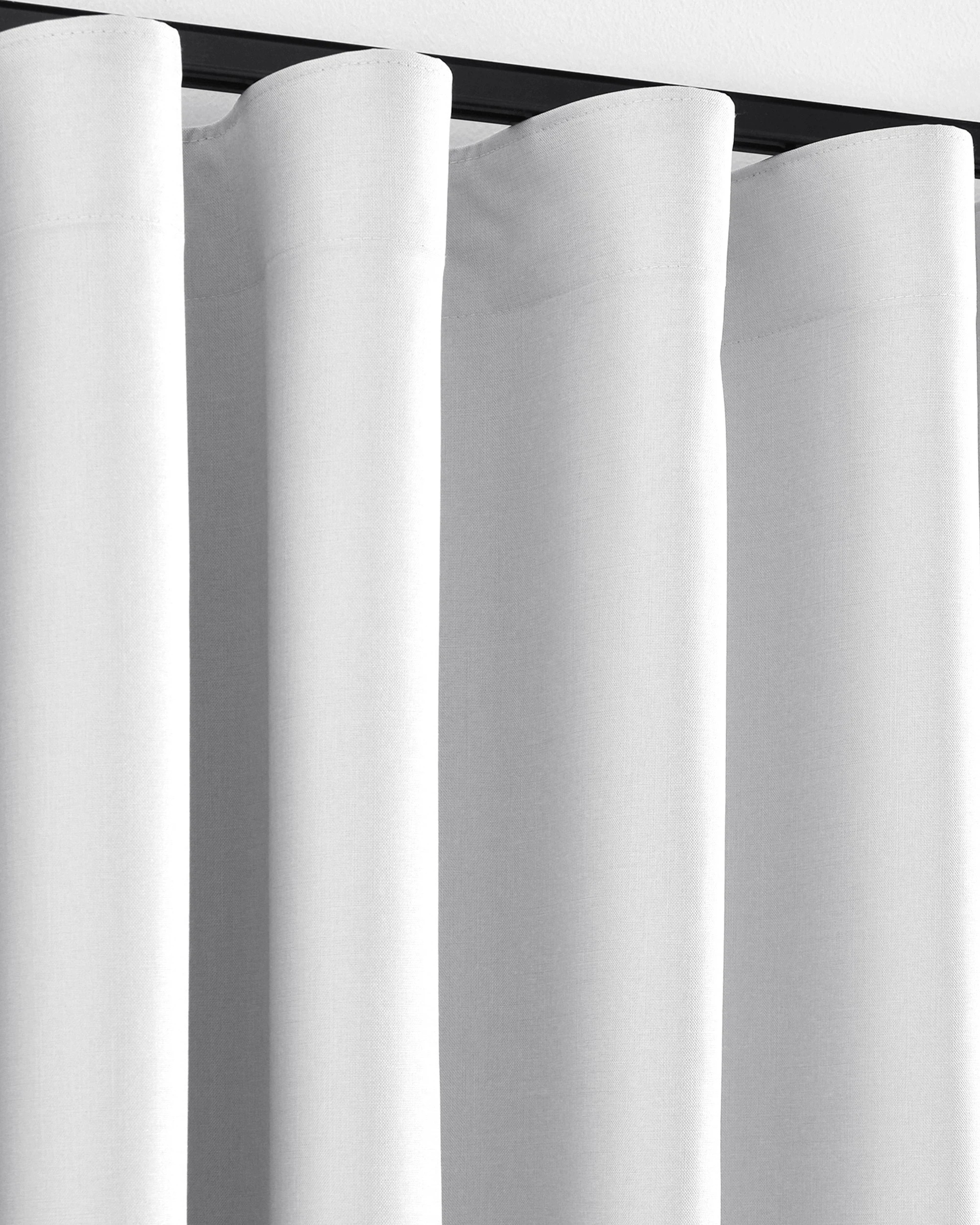 3 Sherwood Alva Faux Linen Blockout S-Fold Curtain 385x280cm - Fits 220cm Track - White, 3 of 7