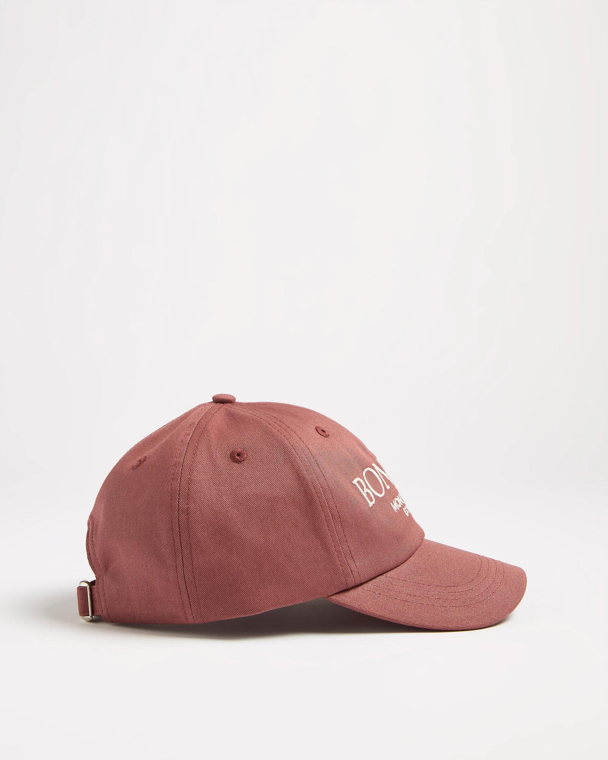 2 Target Womens Embroidered Cap CHOCOLATE BONJOUR, 2 of 3