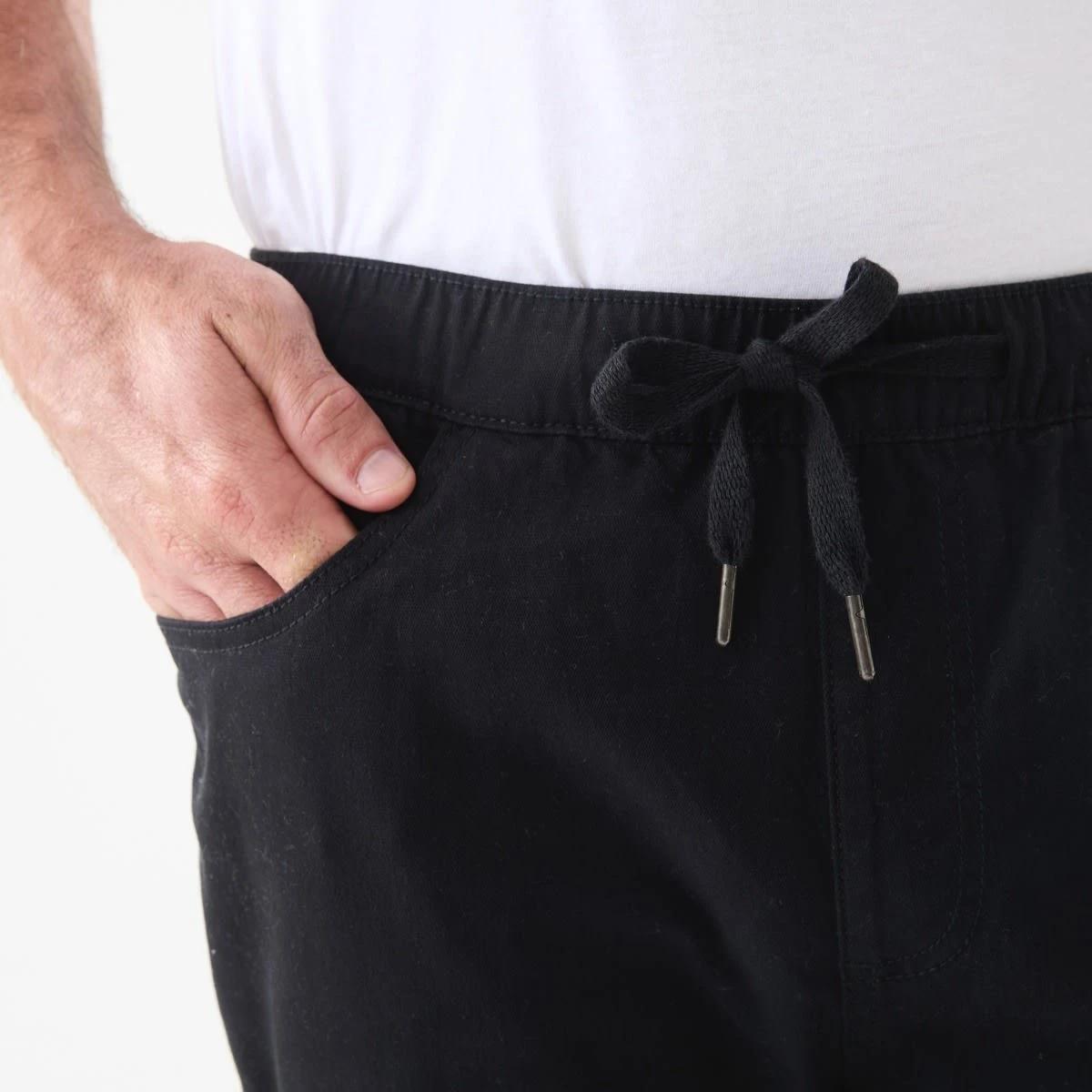 4 Elastic Waist Moto Joggers BLACK, 4 of 5