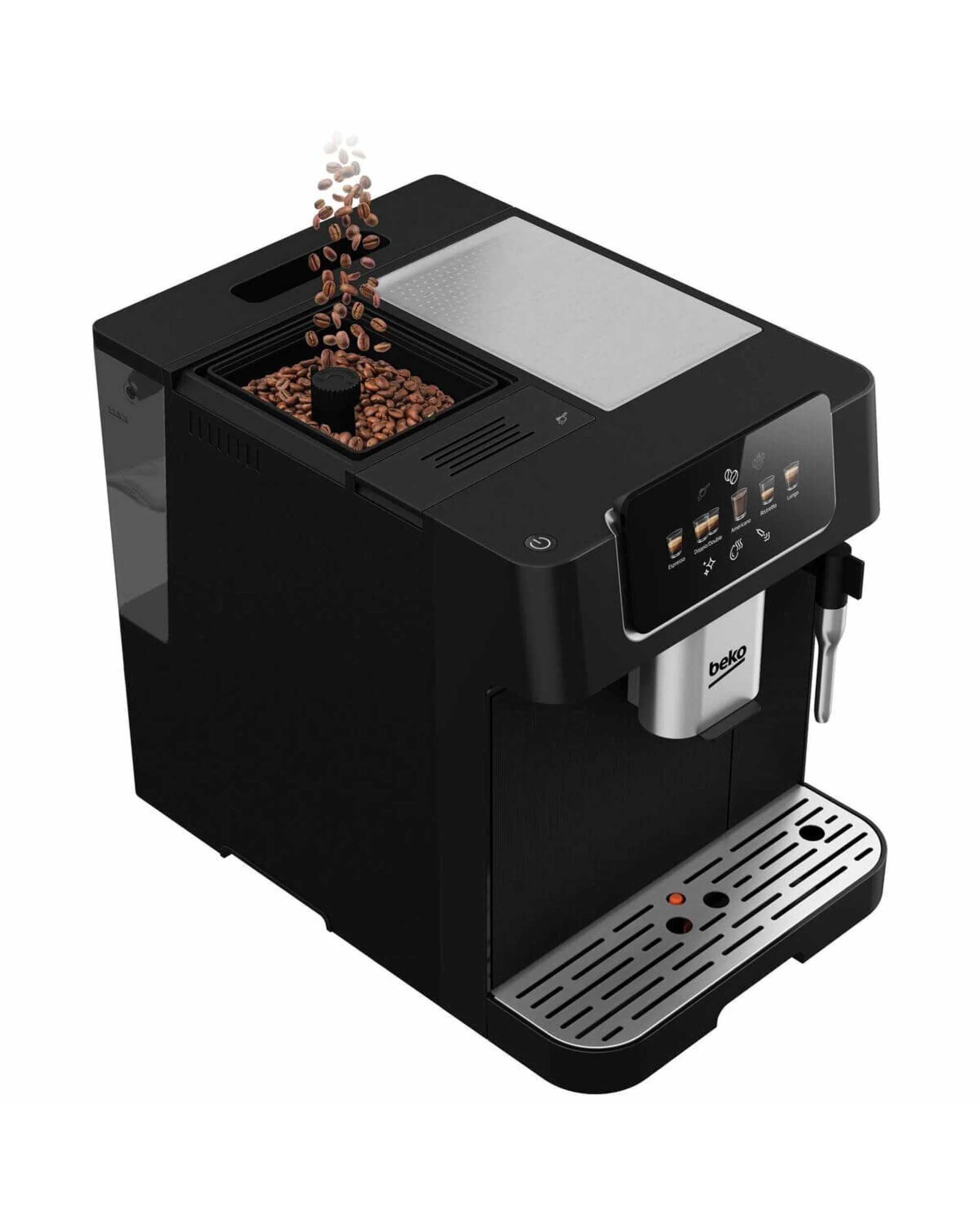 3 Beko CaffeExperto Automatic Espresso Machine with Steam Wand Black, 3 of 5