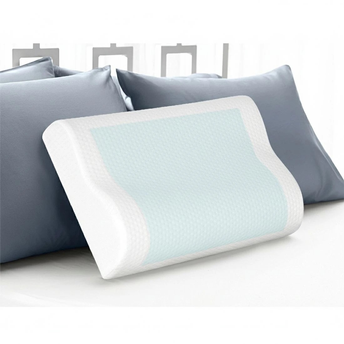 4 Giselle Bedding Contour Pillow Cool Gel Twin Pack - White, 4 of 8