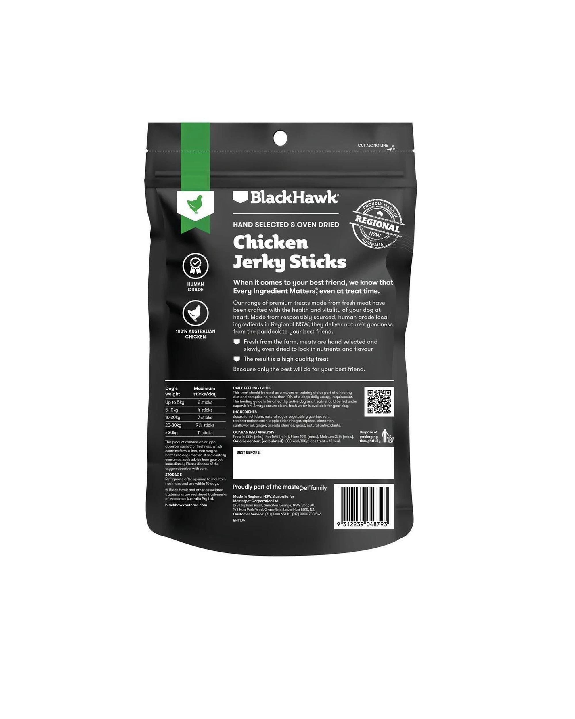 2 Black Hawk Chicken Jerky Sticks Natural Dog Treats 100g, 2 of 4