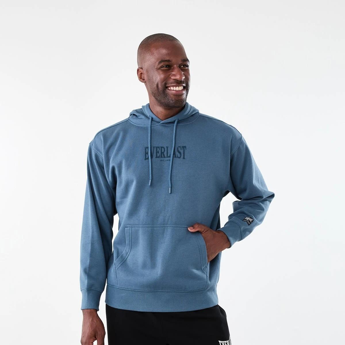 1 Everlast Mens Oversized Hoodie Denim, 1 of 9