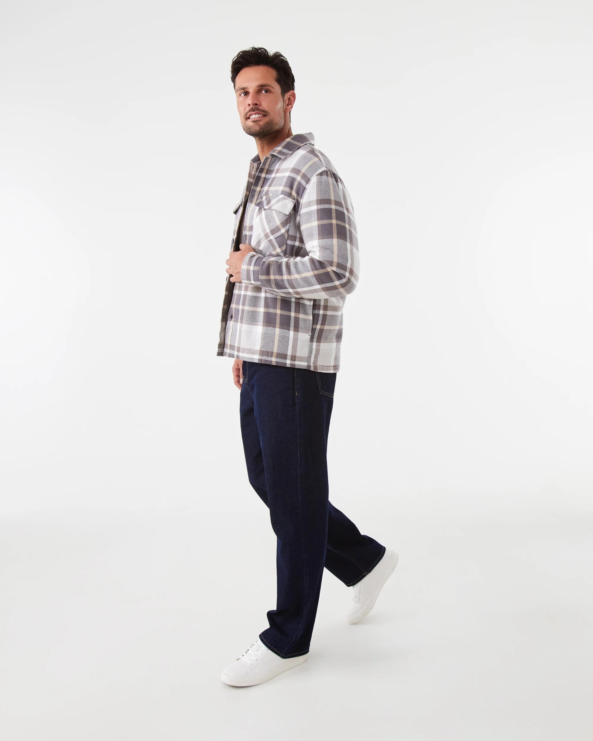 3 Check Shacket Brn Check, 3 of 8