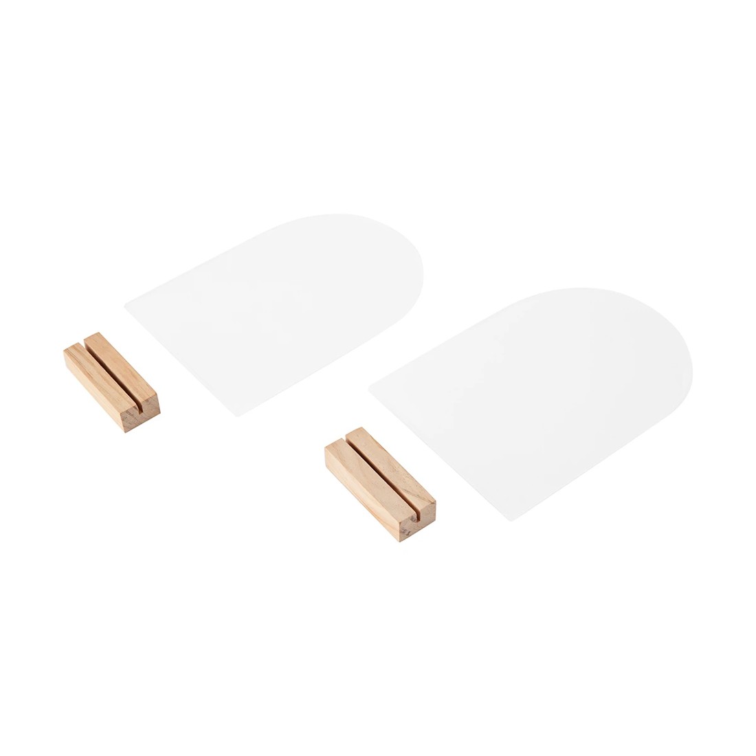 3 2 Pack A5 Acrylic Signs with Wooden Bases, 3 of 8