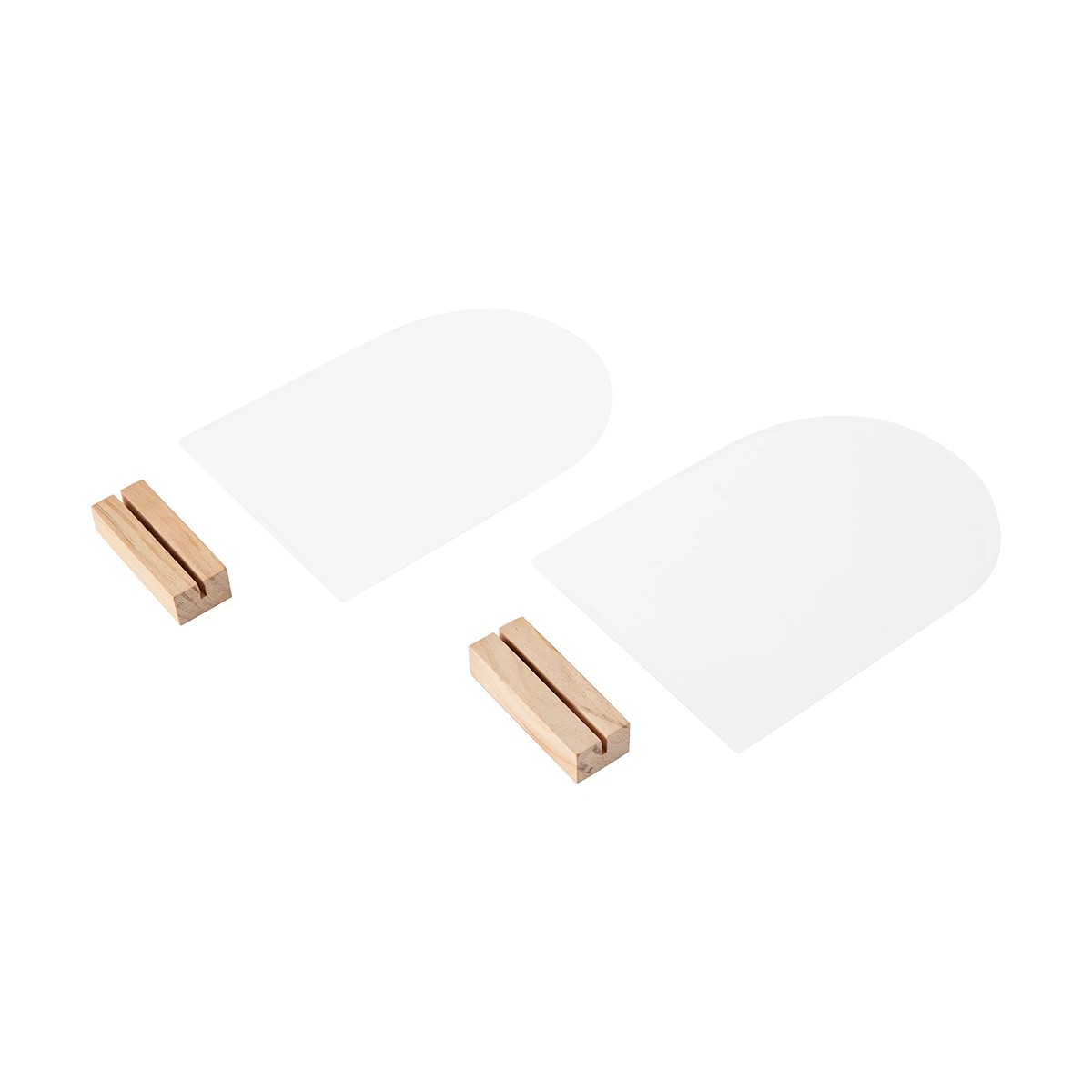 3 2 Pack A5 Acrylic Signs with Wooden Bases, 3 of 8