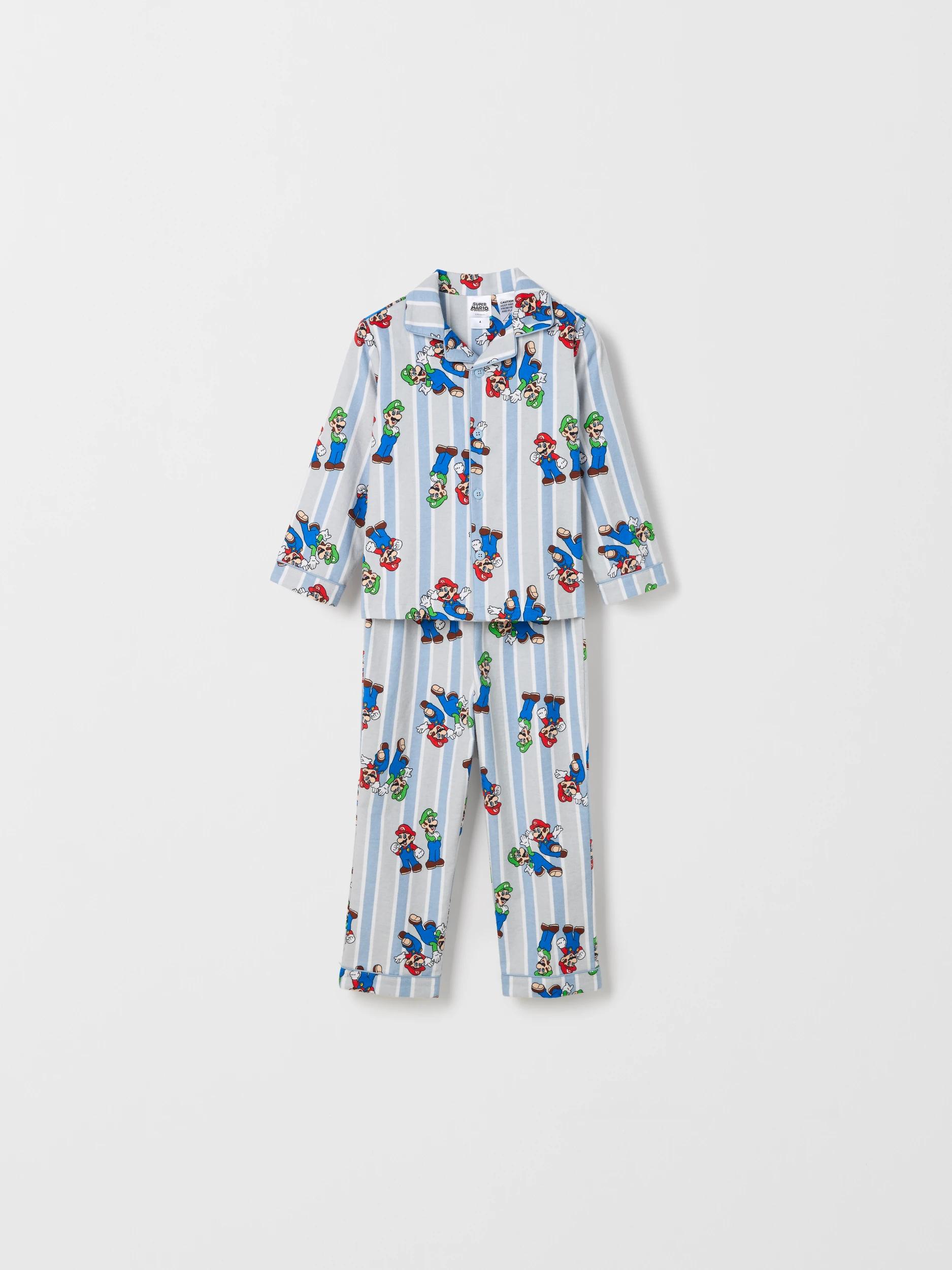 1 Super Mario Australian Cotton Flannel Younger Boys Pyjama Set MARIO, 1 of 4