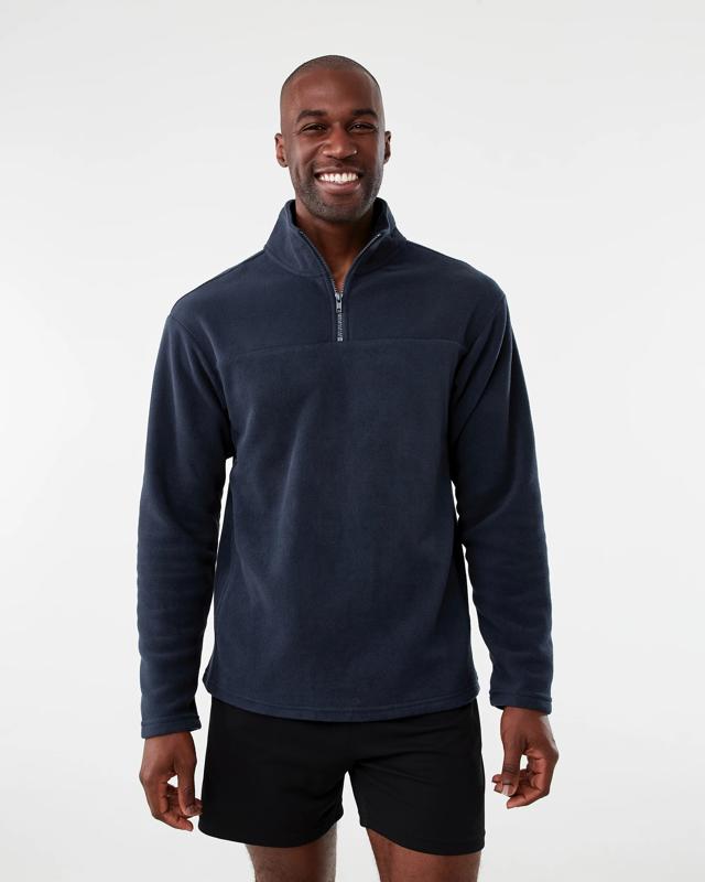 Active Mens Polar Fleece Quarter Zip Long Sl