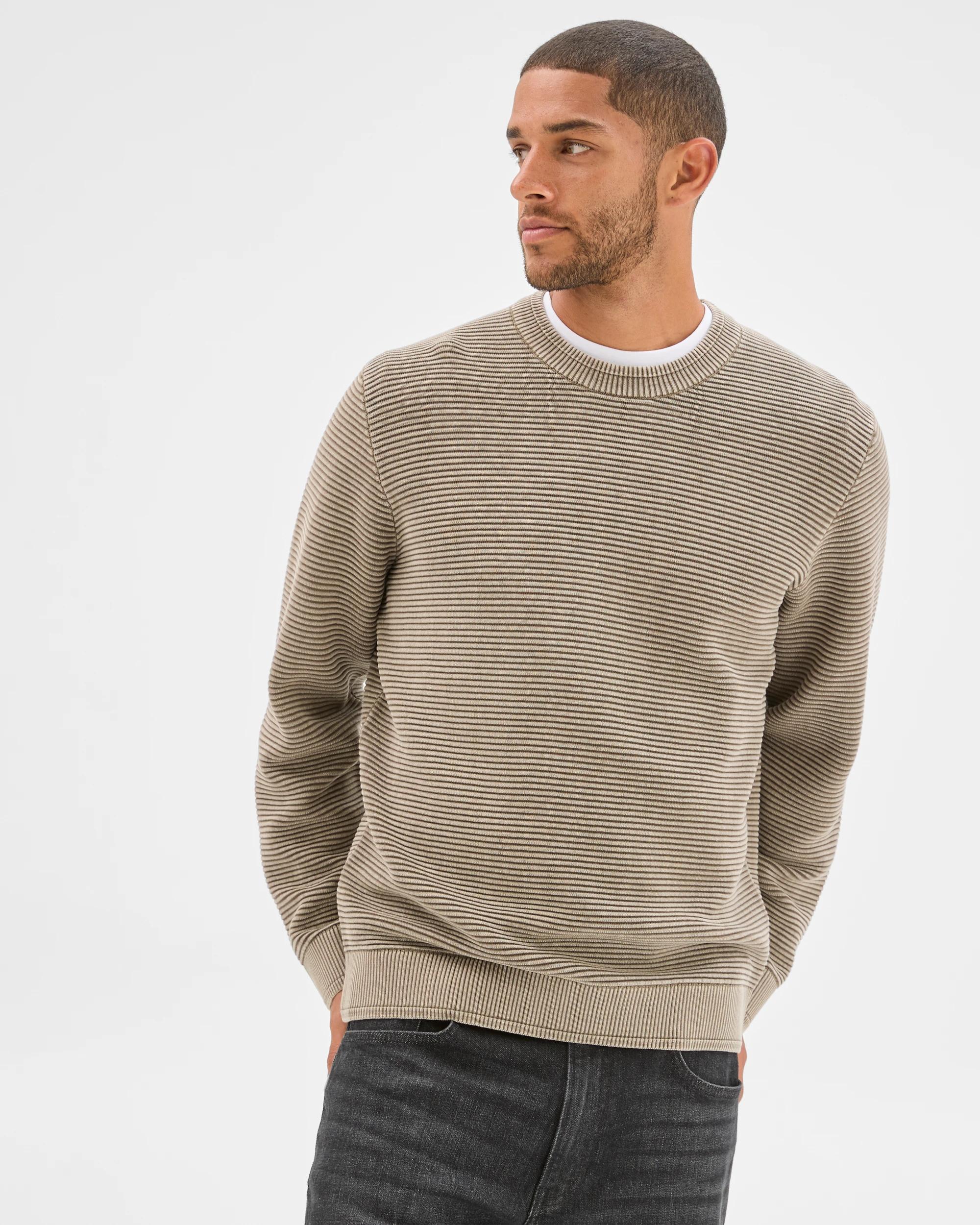 3 Target Man Australian Cotton Ottoman Knit Jumper MUSHROOM, 3 of 6