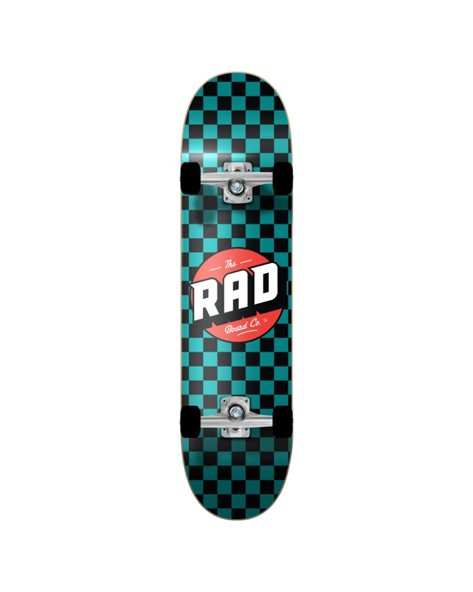 3 Rad Board Co Complete Skateboard Dude Crew Checker Skate 7.25 Inch Deck - Multi, 3 of 3