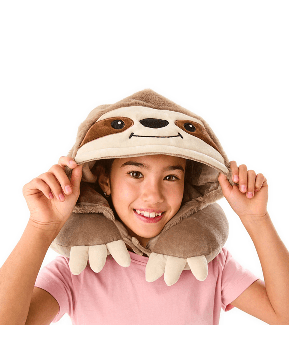 Plush Hood Pillow - Sloth