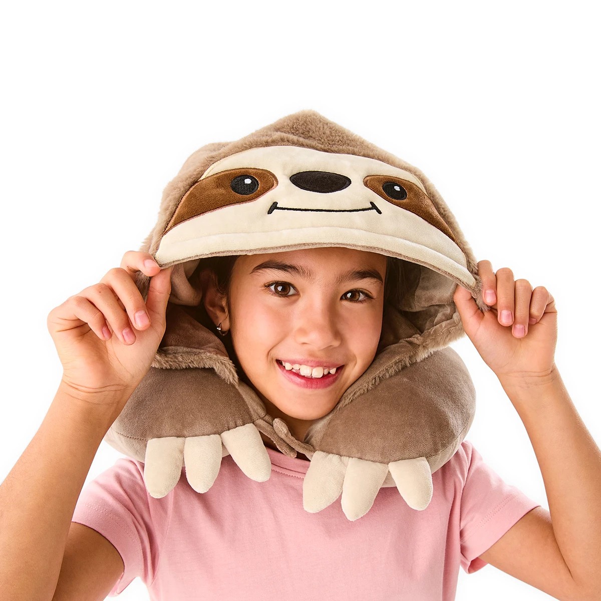 1 Plush Hood Pillow - Sloth, 1 of 10