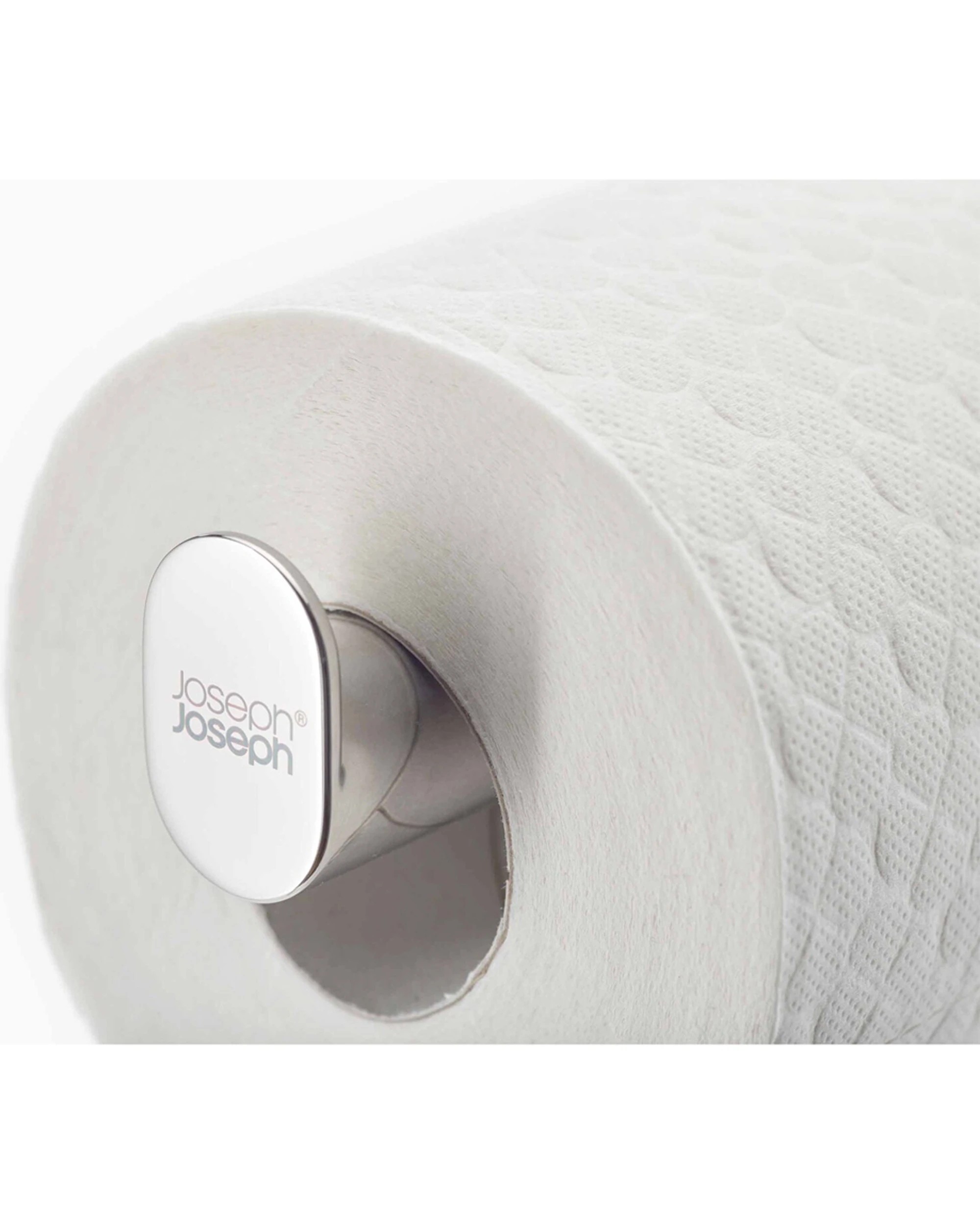 4 Joseph Joseph Easystore Luxe 2in1 Toilet Roll Stand Polished Stainless Steel 57cm - White, 4 of 6