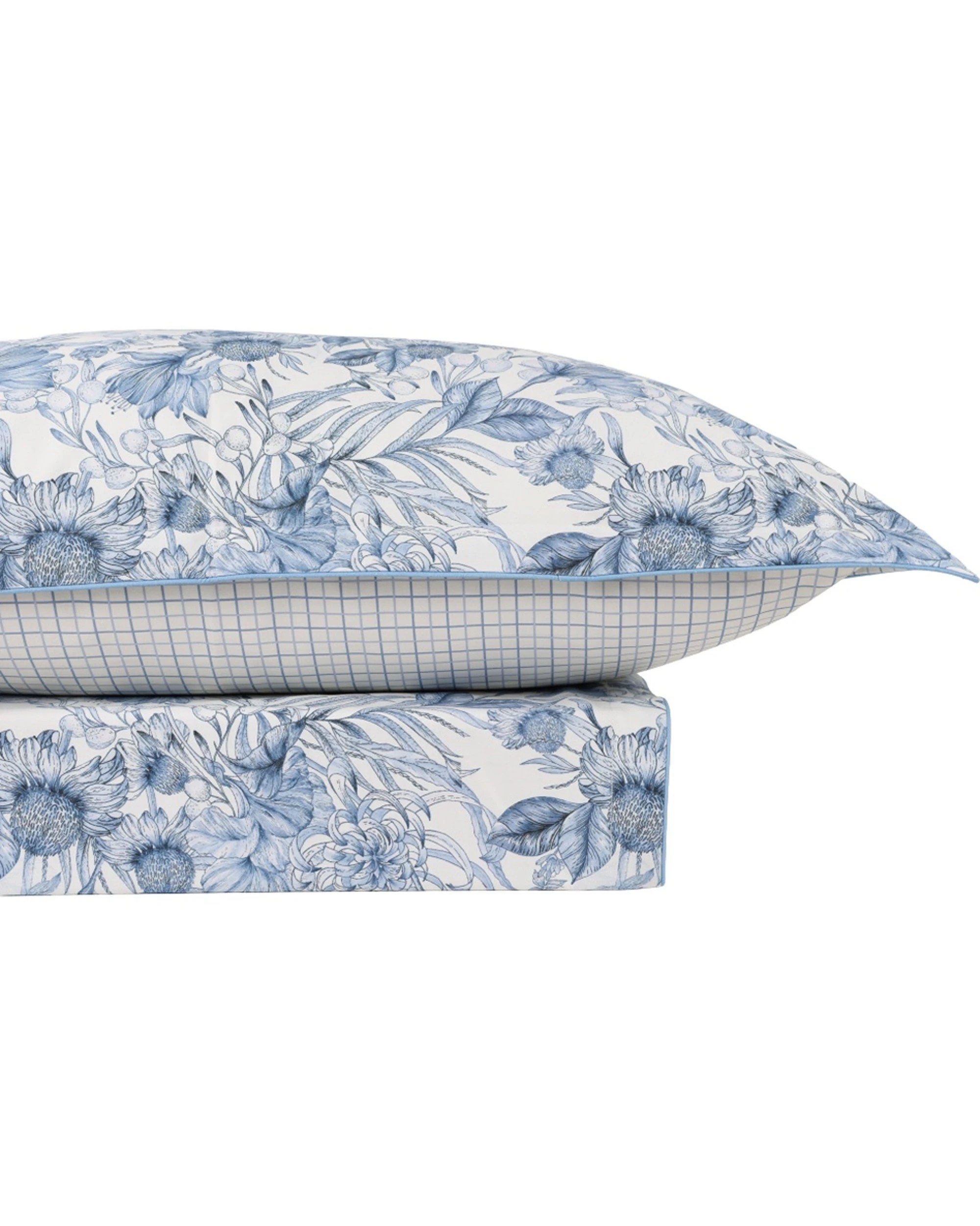 4 Bas Phillips Quilt Cover & Pillowcases Bedding Set Natives - Queen Bed - Blue, 4 of 5