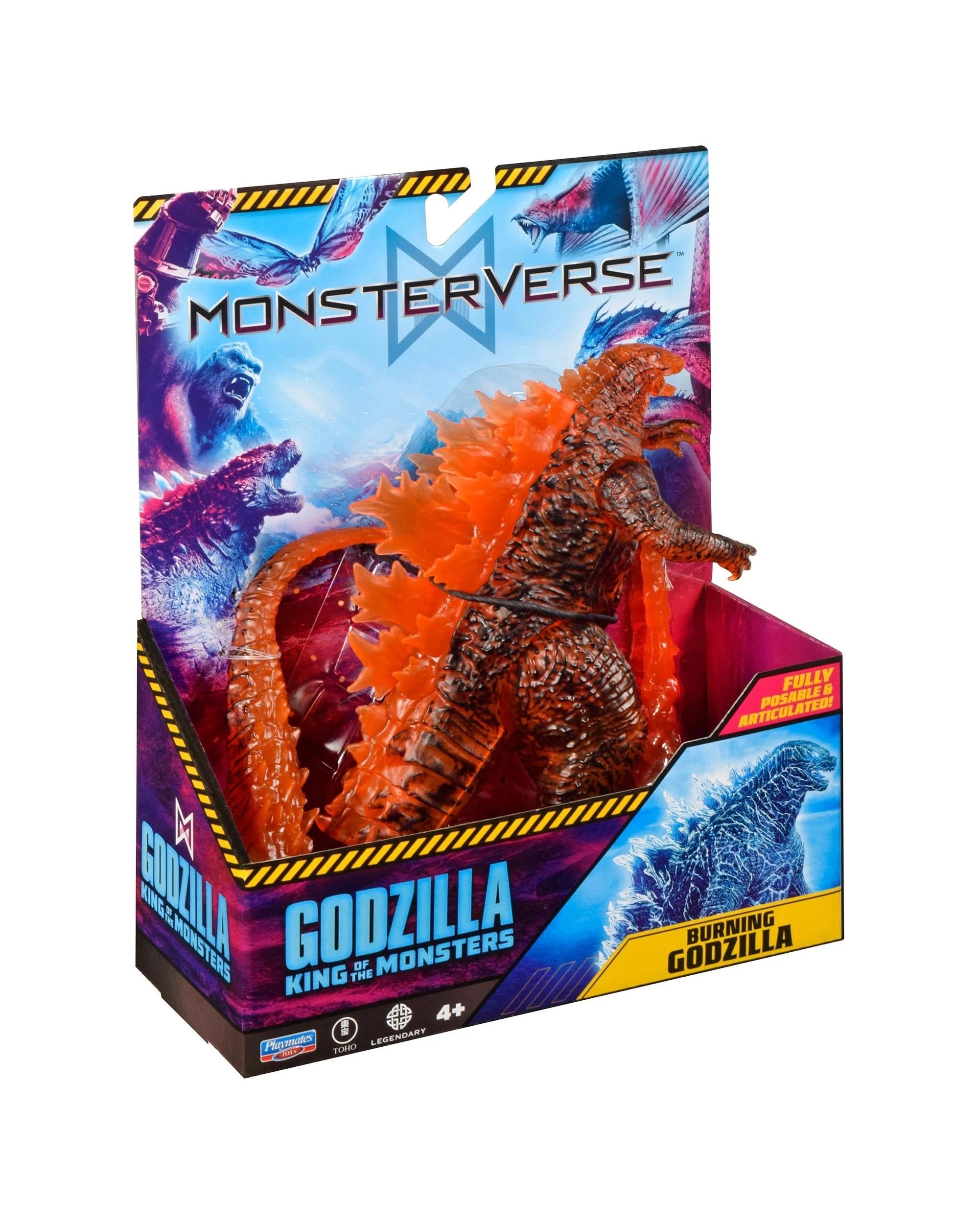 2 MonsterVerse Godzilla King of the Monsters Burning Godzilla 6 inch Action Figure, 2 of 6