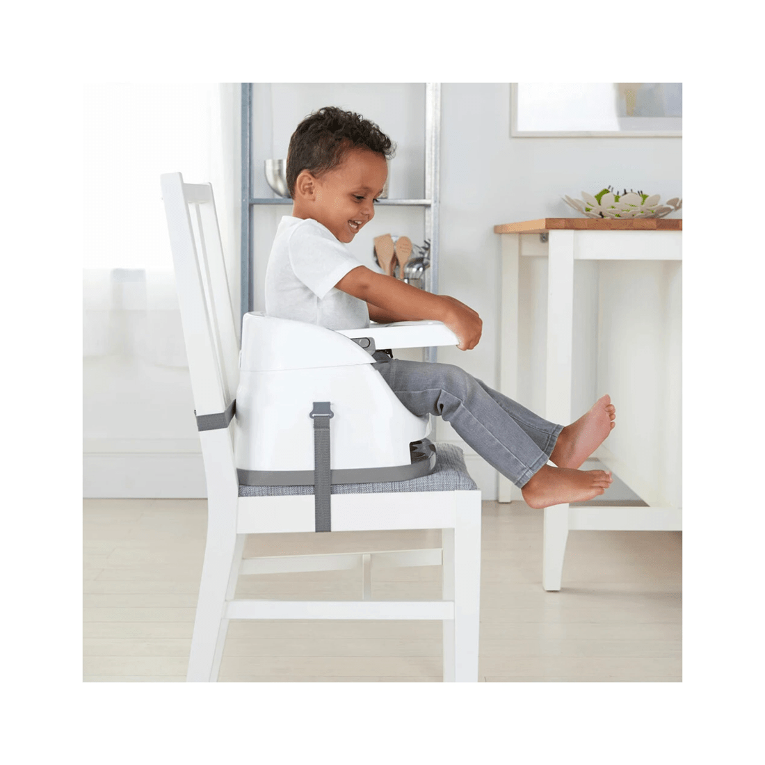 6 Ingenuity 2 In 1 Baby Feeding  Booster Chair Seat - Cashmere
 - Natural, 6 of 10