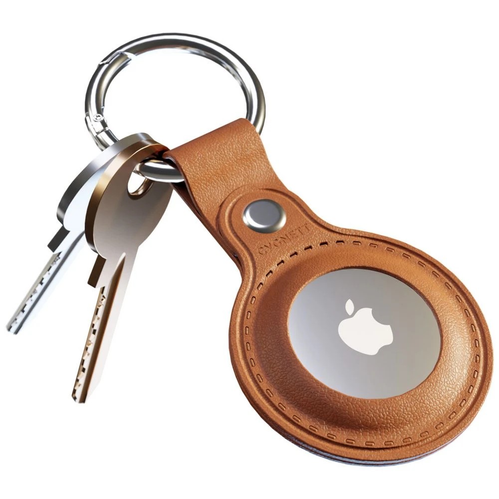 2 Cygnett StyleTrack Leather AirTag Case Tan, 2 of 4