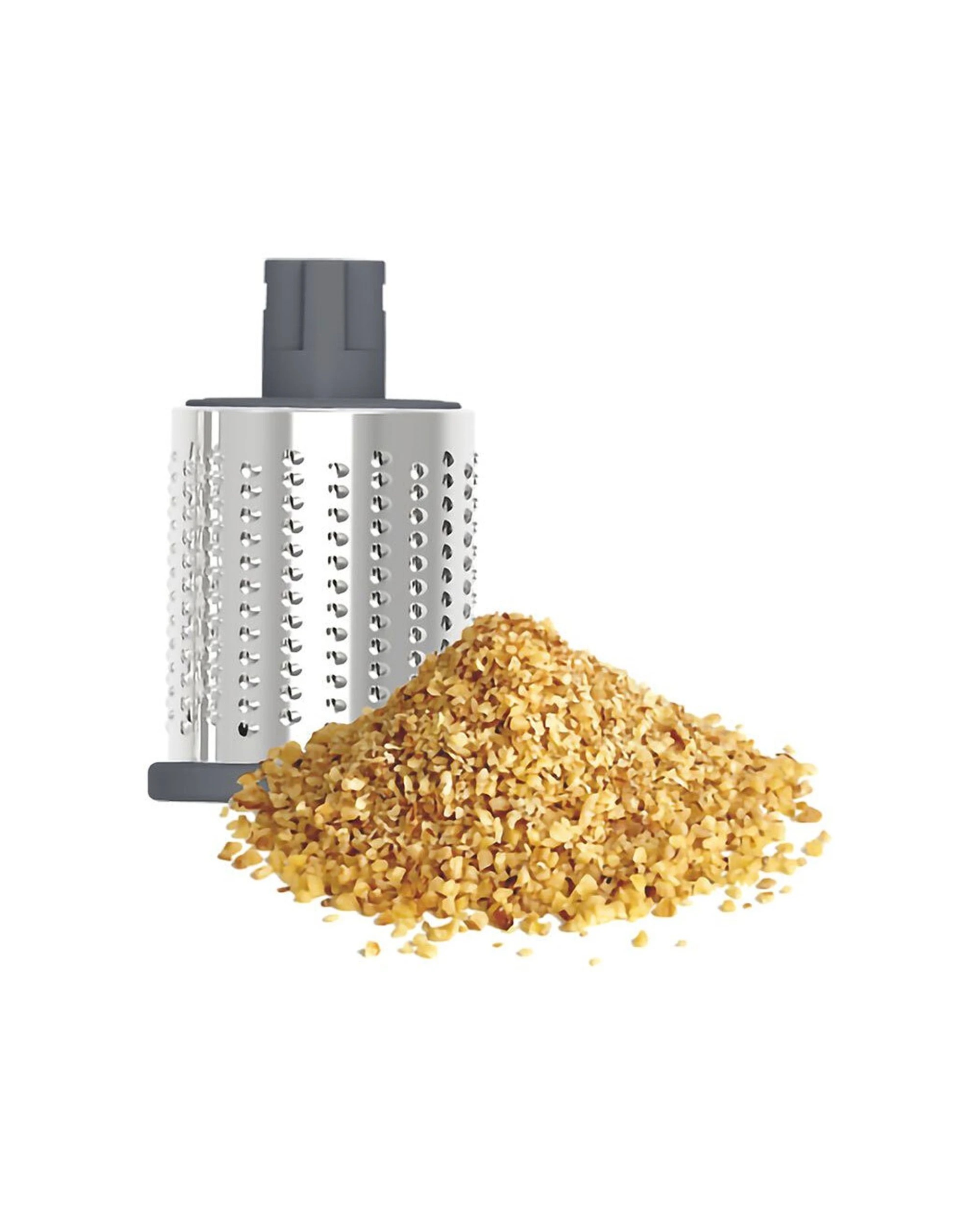 5 Appetito 3 Blade Drum Grater With Lockable Suction Base Kitchen Utensil - White, 5 of 7