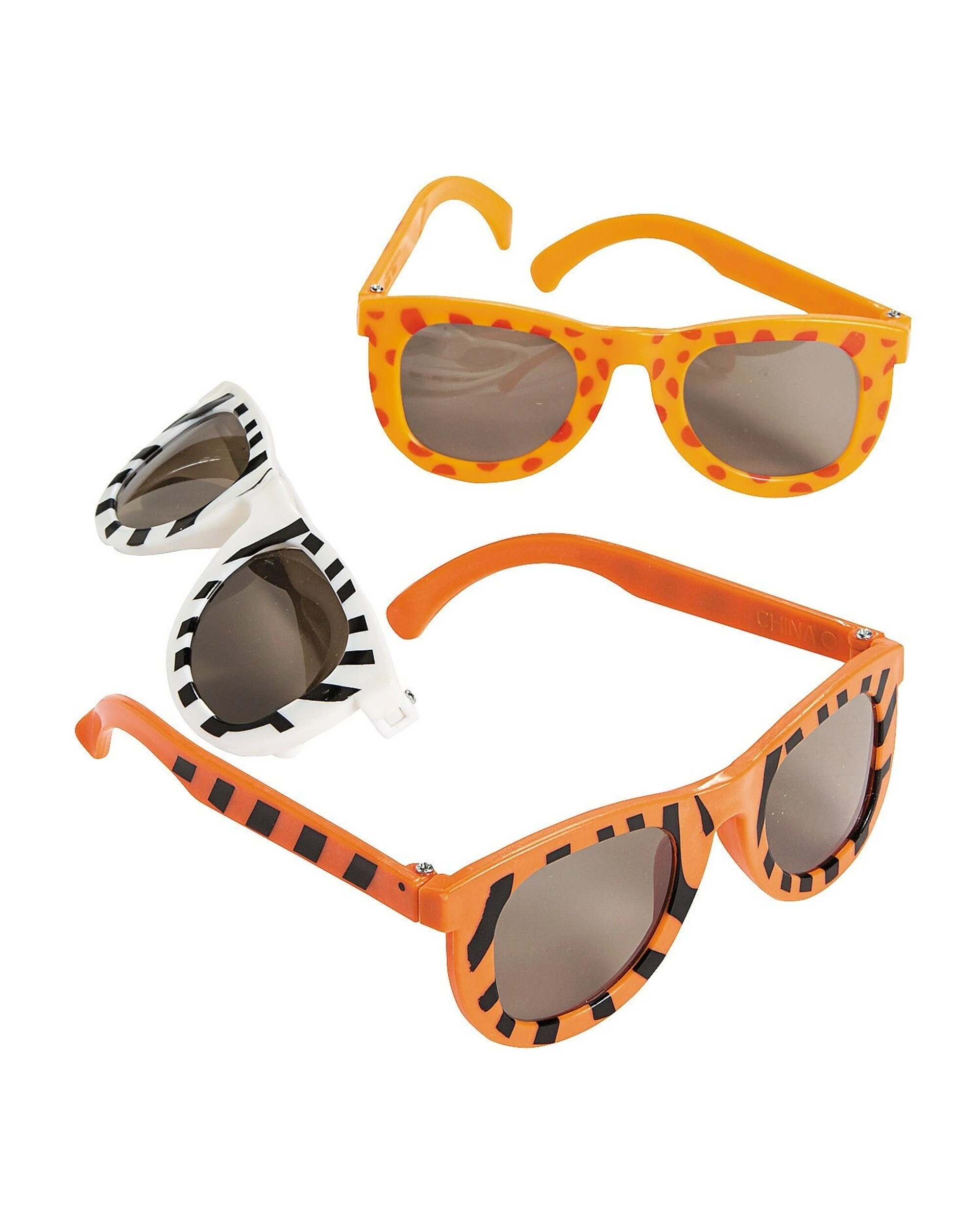 1 Partyrama Plastic Animal Print Glasses Pack of 6, 1 of 1