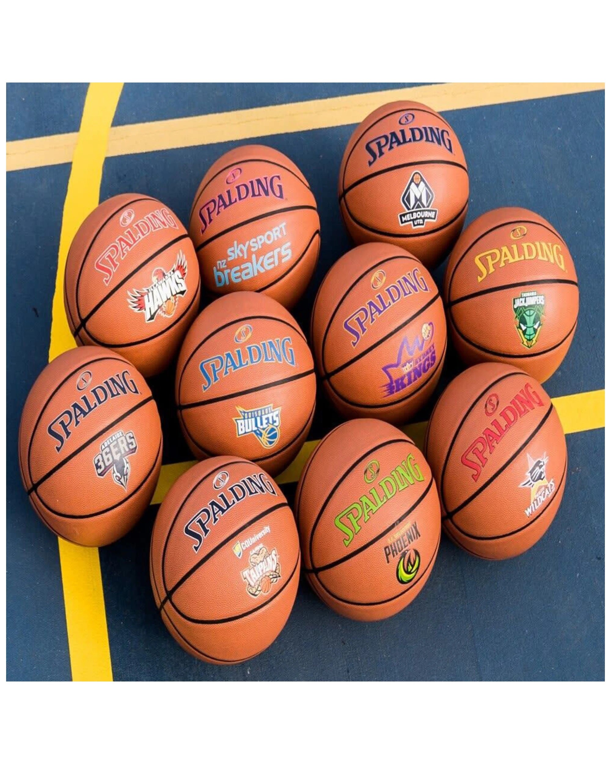 5 Spalding NBL Team Indoor-Outdoor Basketball 2PK Melbourne United Size 7 - Orange, 5 of 5