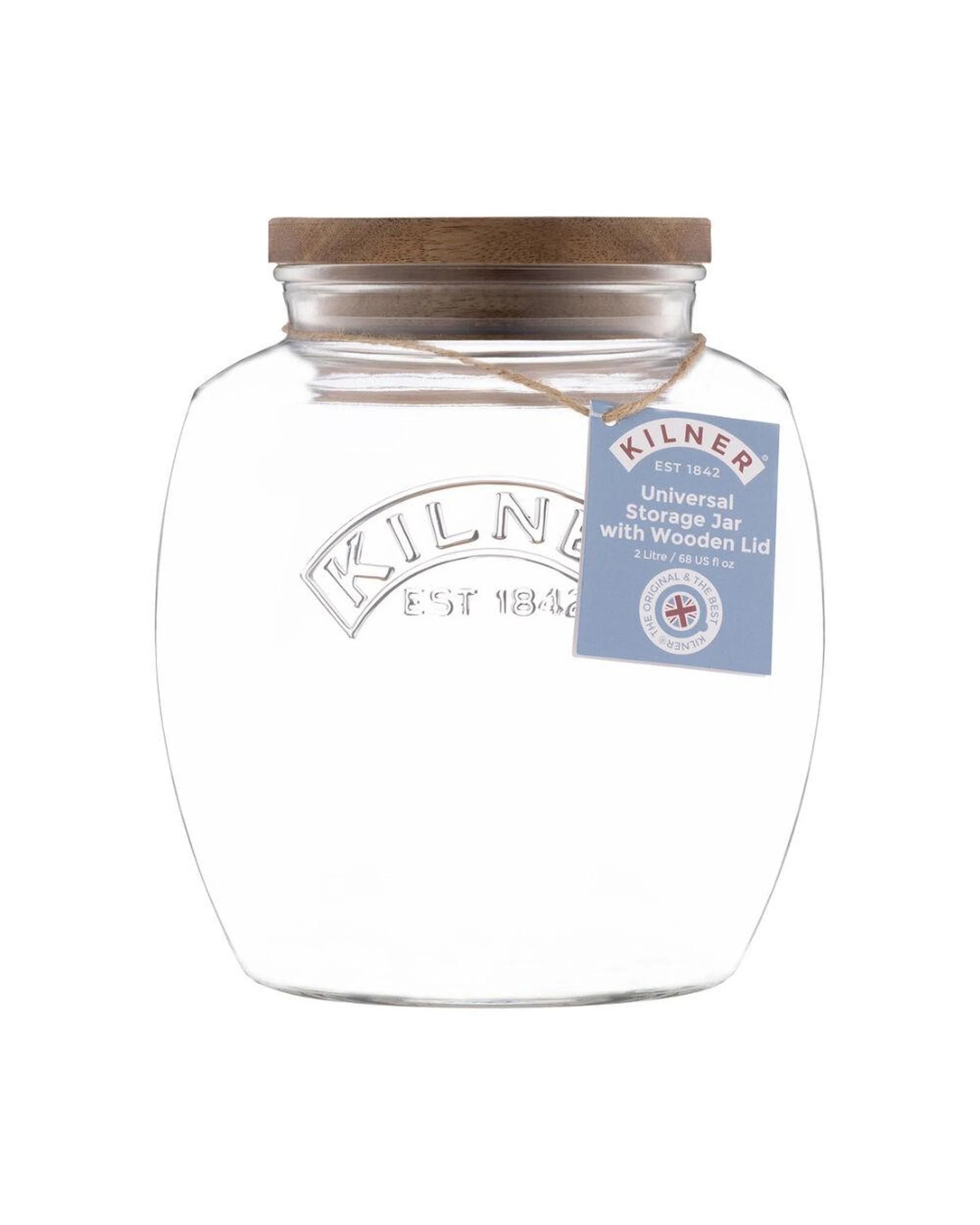 4 Kilner Universal Storage Jar with Acacia Lid 2L, 4 of 4
