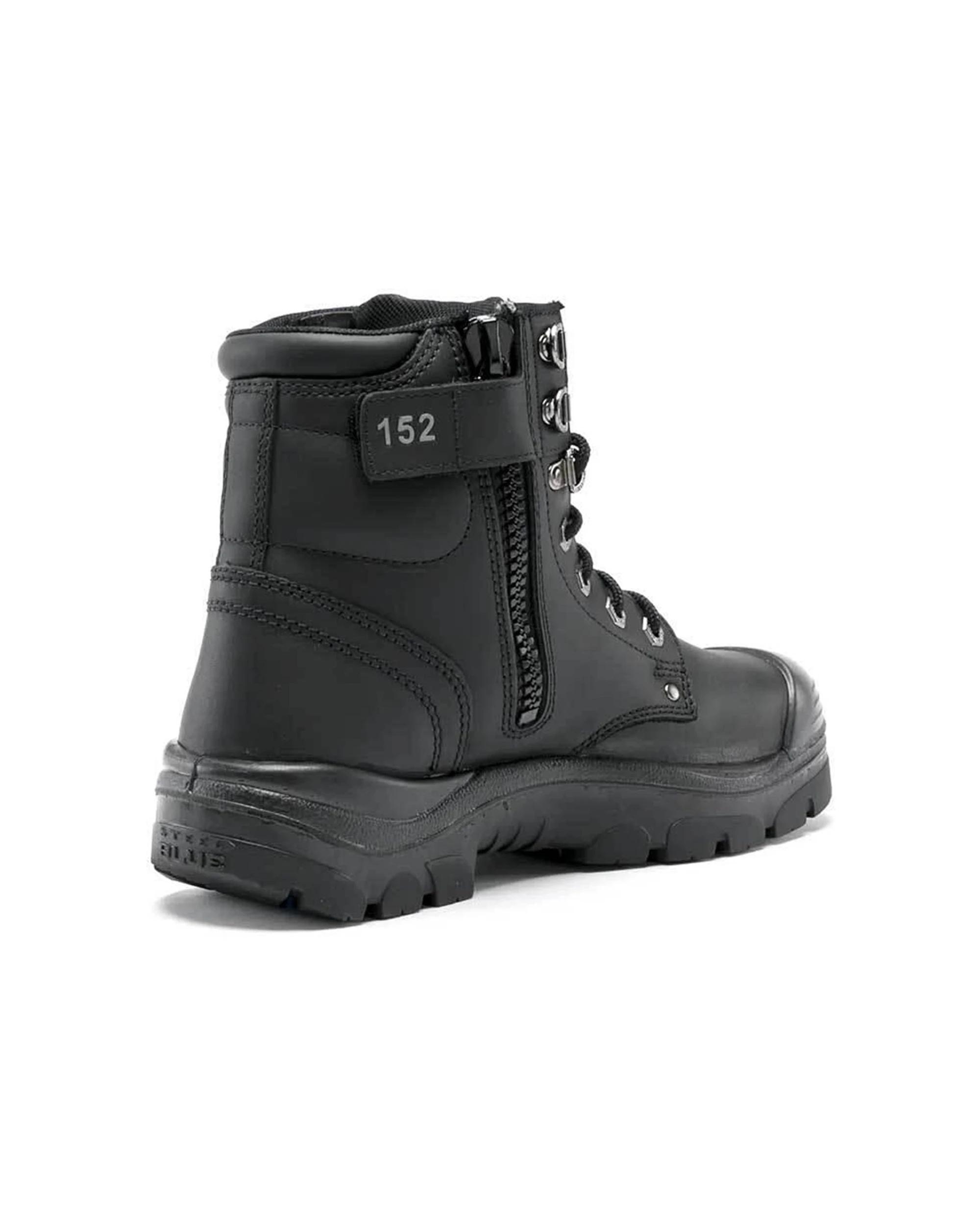 3 Steel Blue Argyle Zip Bump Cap Toe Work Boots 332152 BLACK, 3 of 4