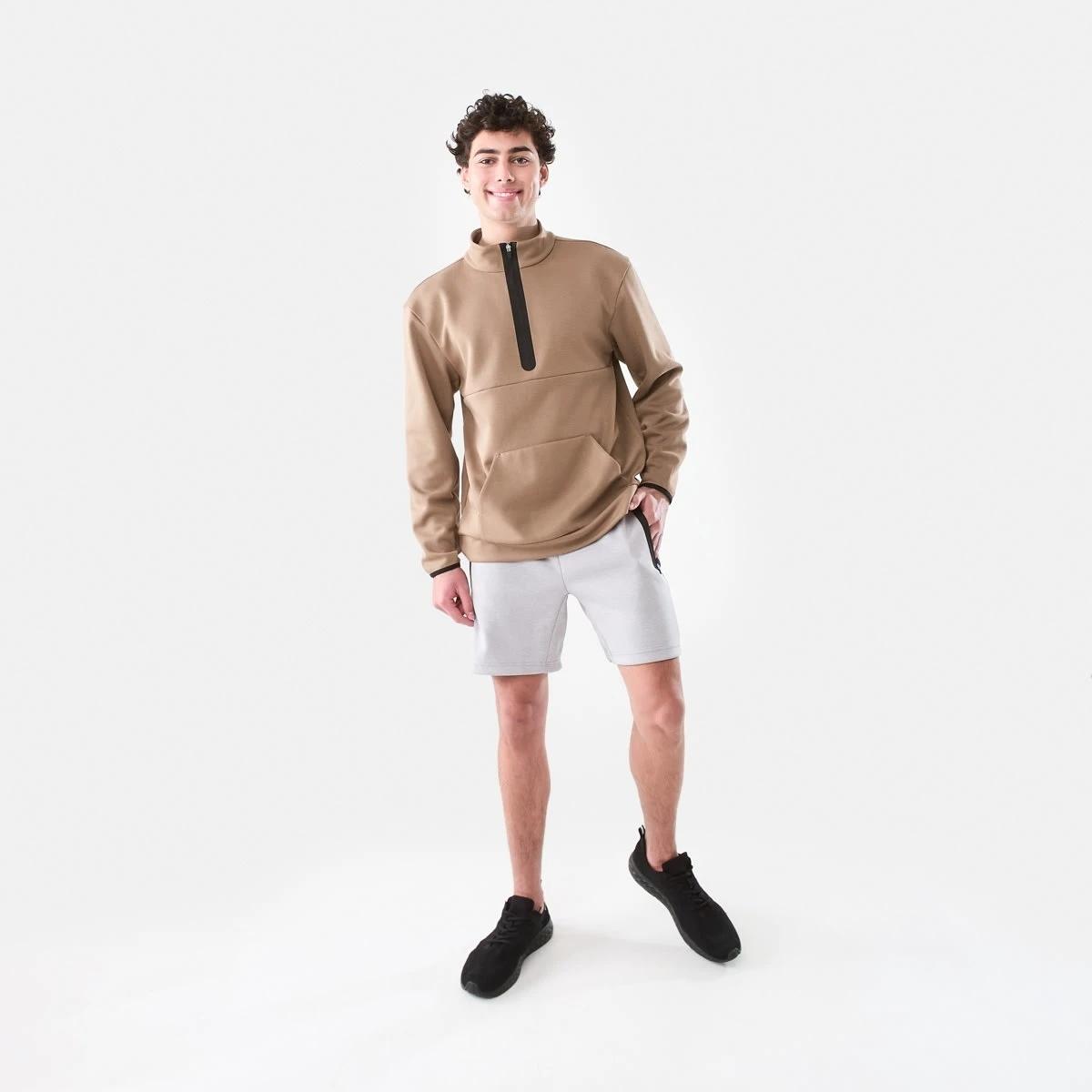 7 Active Mens Sports Half Zip Pullover Brn Walnt, 7 of 7