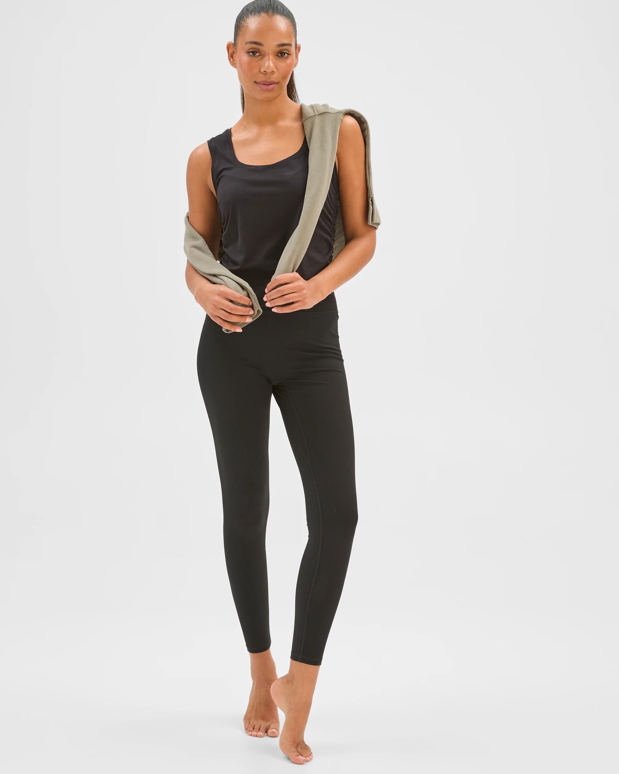 1 Target Active Active Studio Luxe Ruched Tank Top BLACK, 1 of 7