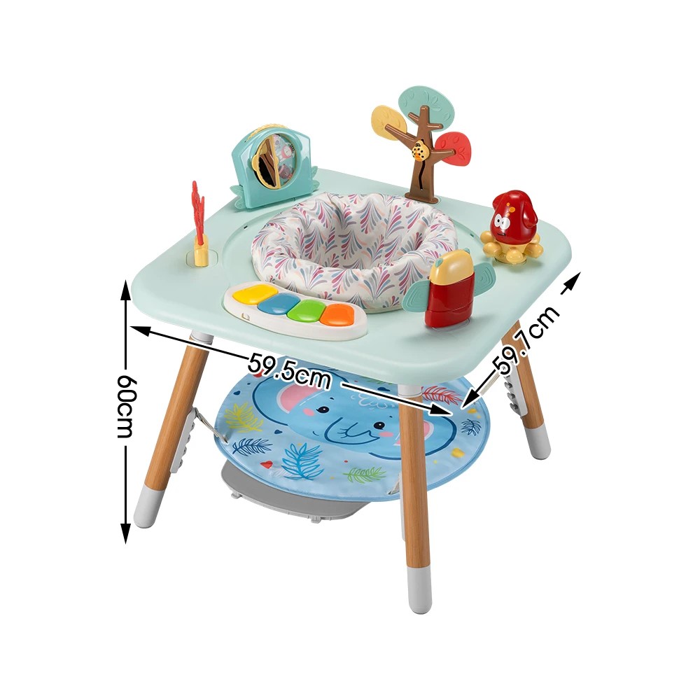 2 PlayPals Baby Activity Center 360° Swivel Seat 5 Heights Jumper - Blue, 2 of 3