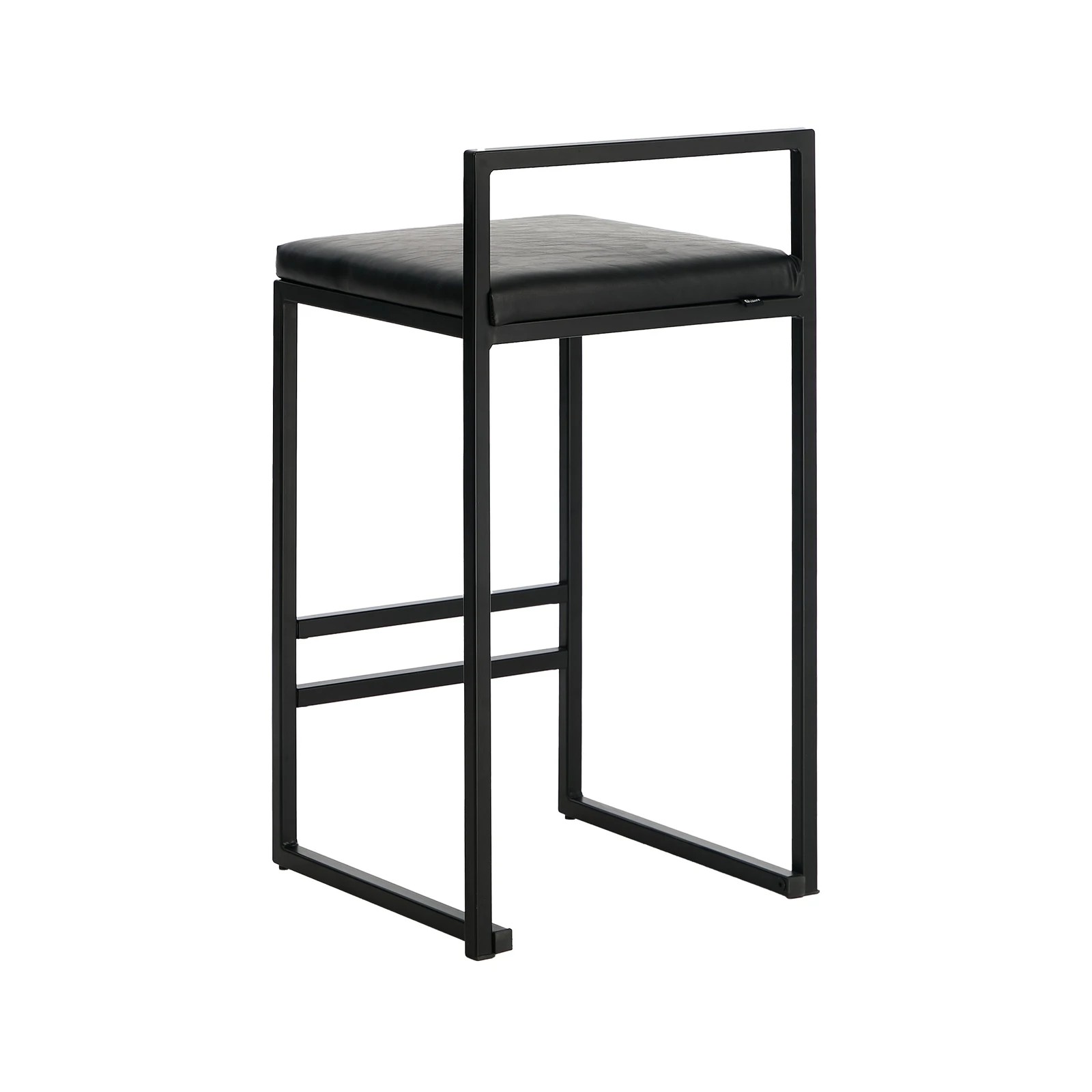 7 Oikiture 2x Bar Stools Kitchen Dining Stool Counter High Chair Leather - Black, 7 of 10