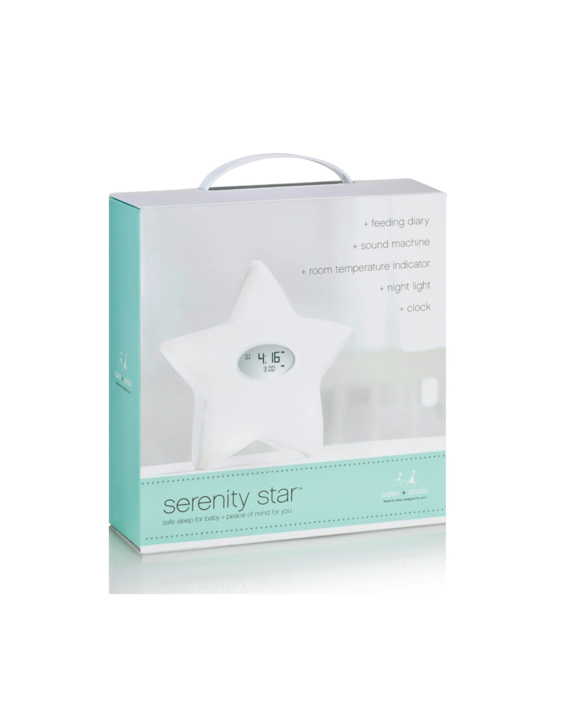 2 Aden + Anais Serenity Star 5-in-1 Feeding Diary Sound Machine Temperature - White, 2 of 5