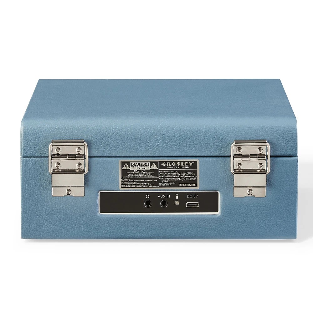 7 Crosley Voyager Portable Retro CD Player with Stereo Bluetooth Speakers, FM Radio - Washed Blue - Blue, 7 of 7