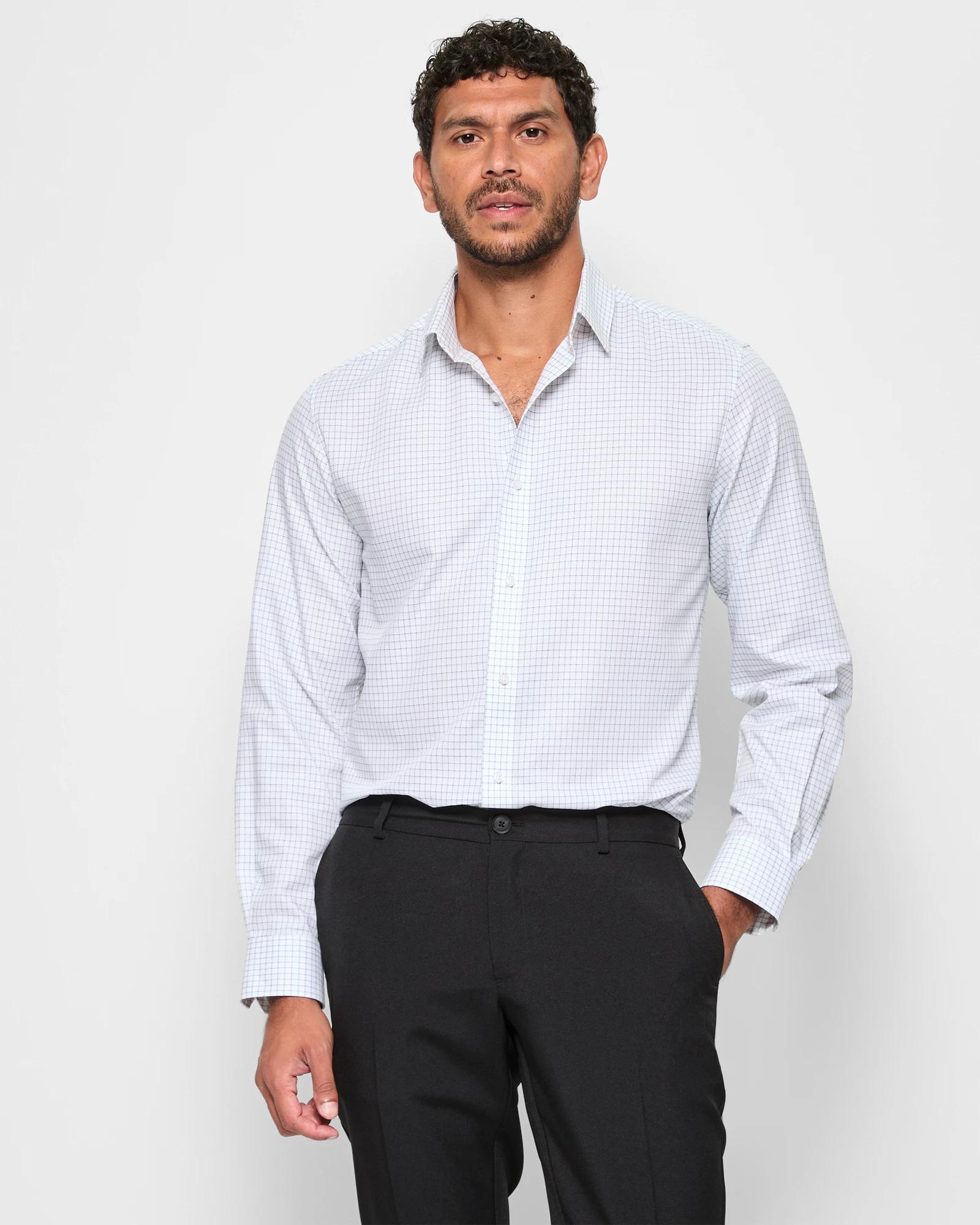 1 Long Sleeve Tattersall Shirt - Preview JUNGLE, 1 of 5