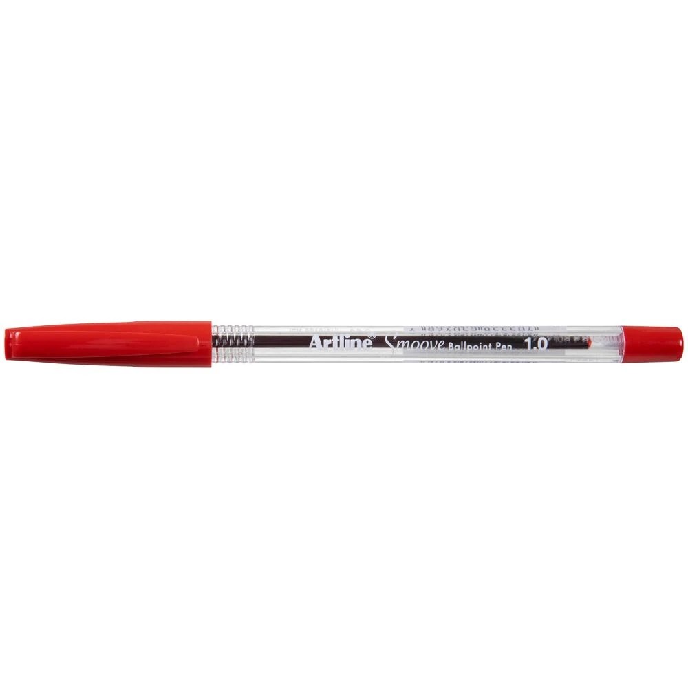 2 Artline Smoove Ballpoint Pen Red, 2 of 4