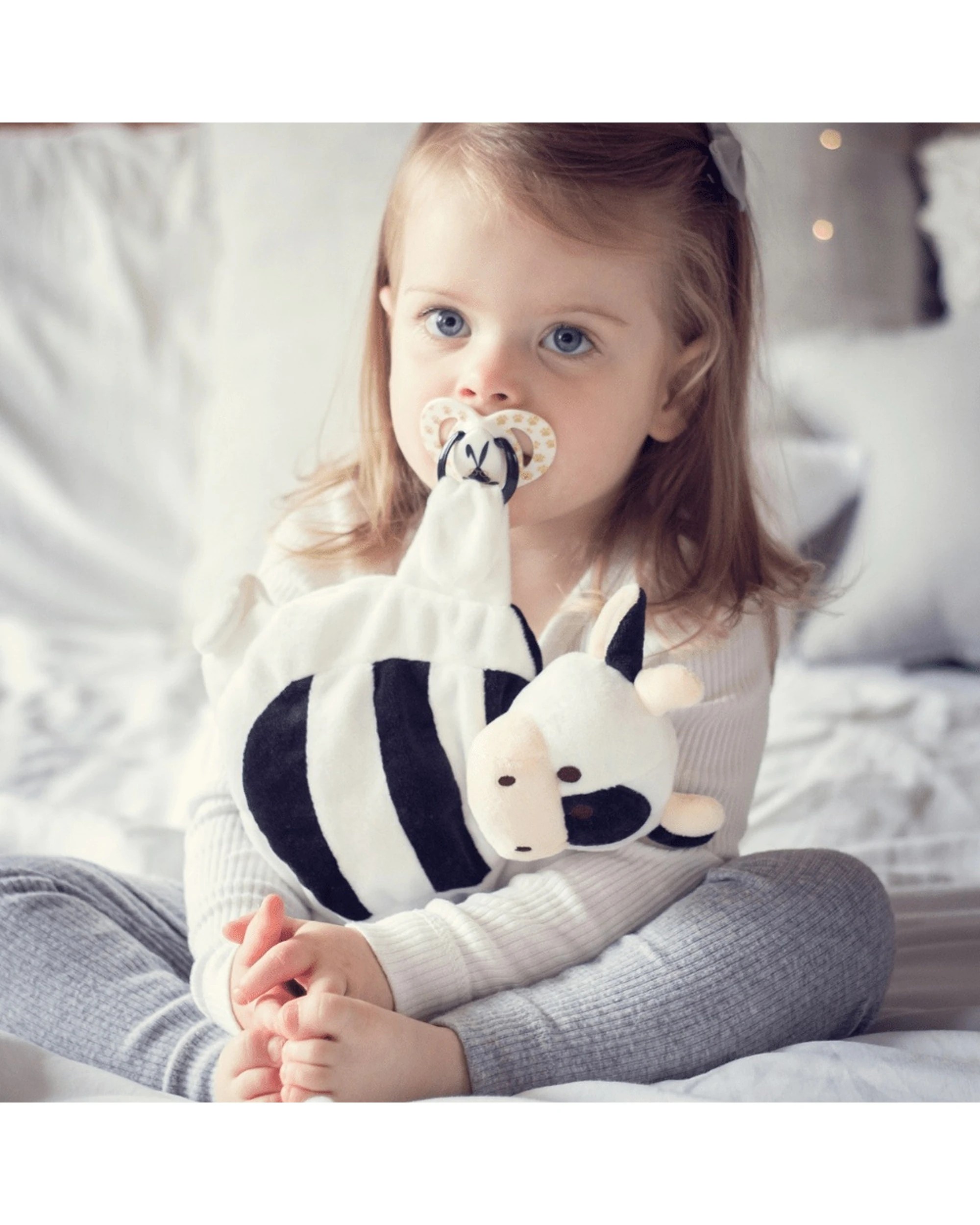 2 Sleepytot Award Winning Comforter With Dummy Holder Soother For Babies Cow - Multi, 2 of 2