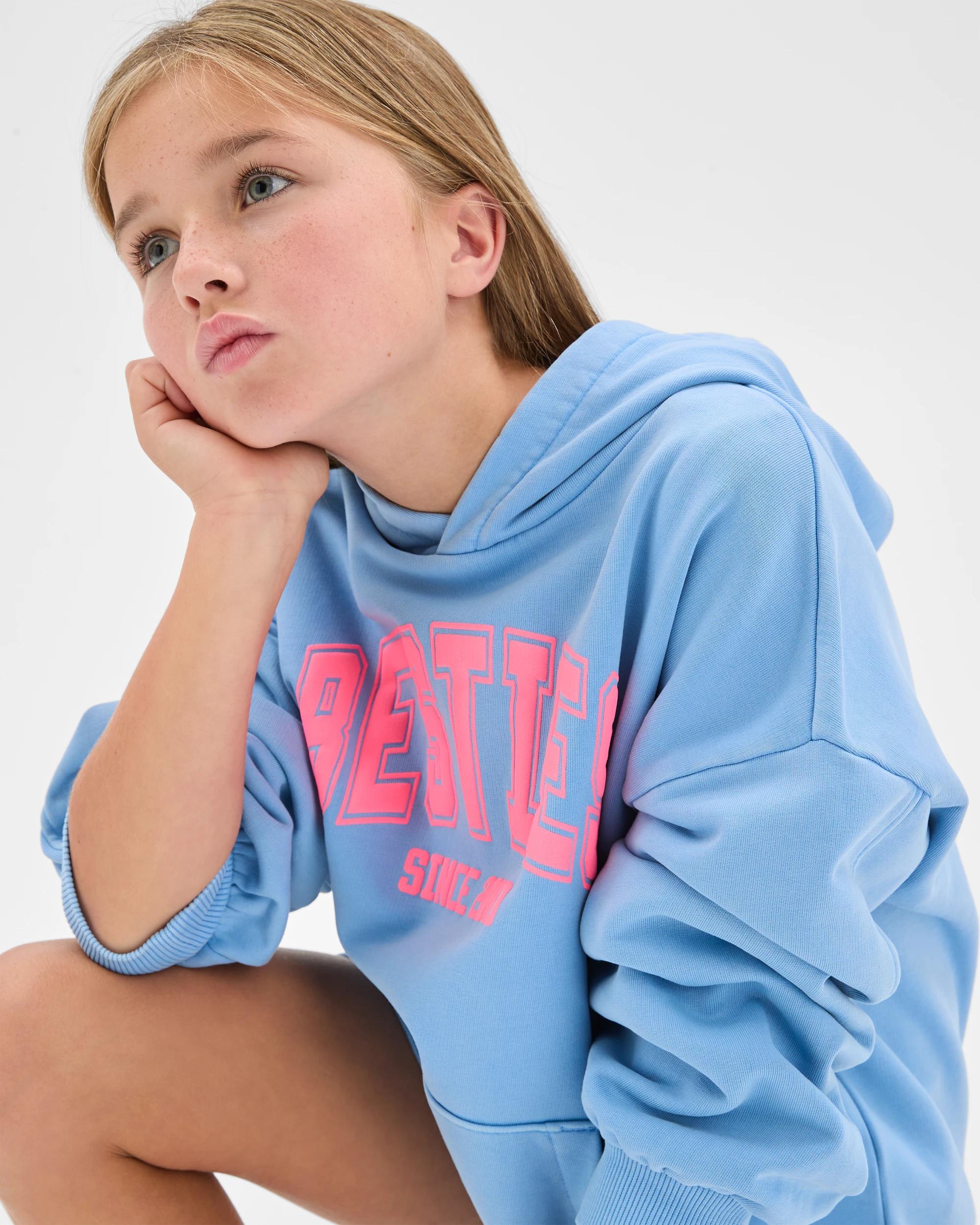 3 Target Kids Australian Cotton Blend Fashion Washed Hooded Jumper BLUE, 3 of 6