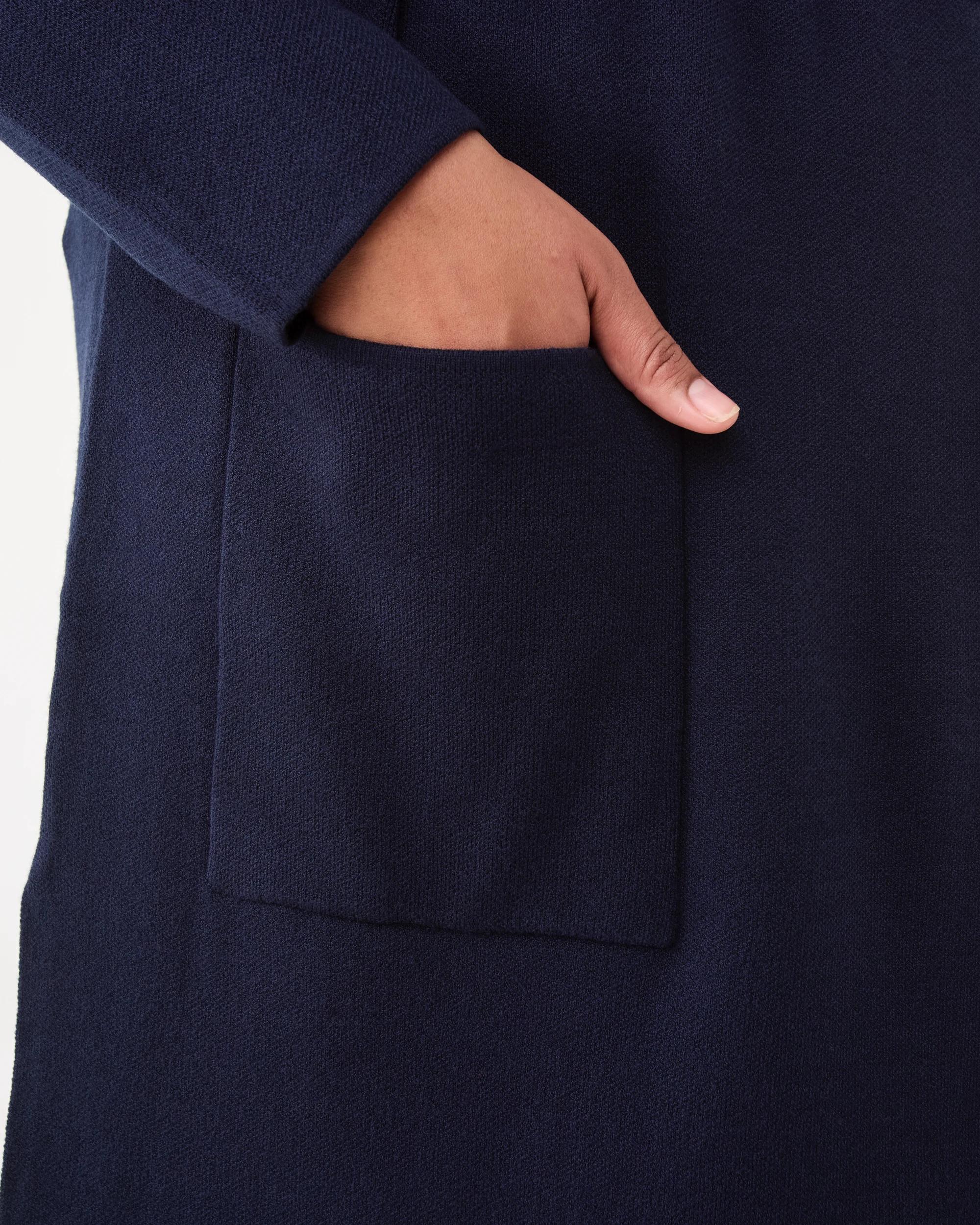 7 Curve Trench Coatigan Navy Blaze, 7 of 7