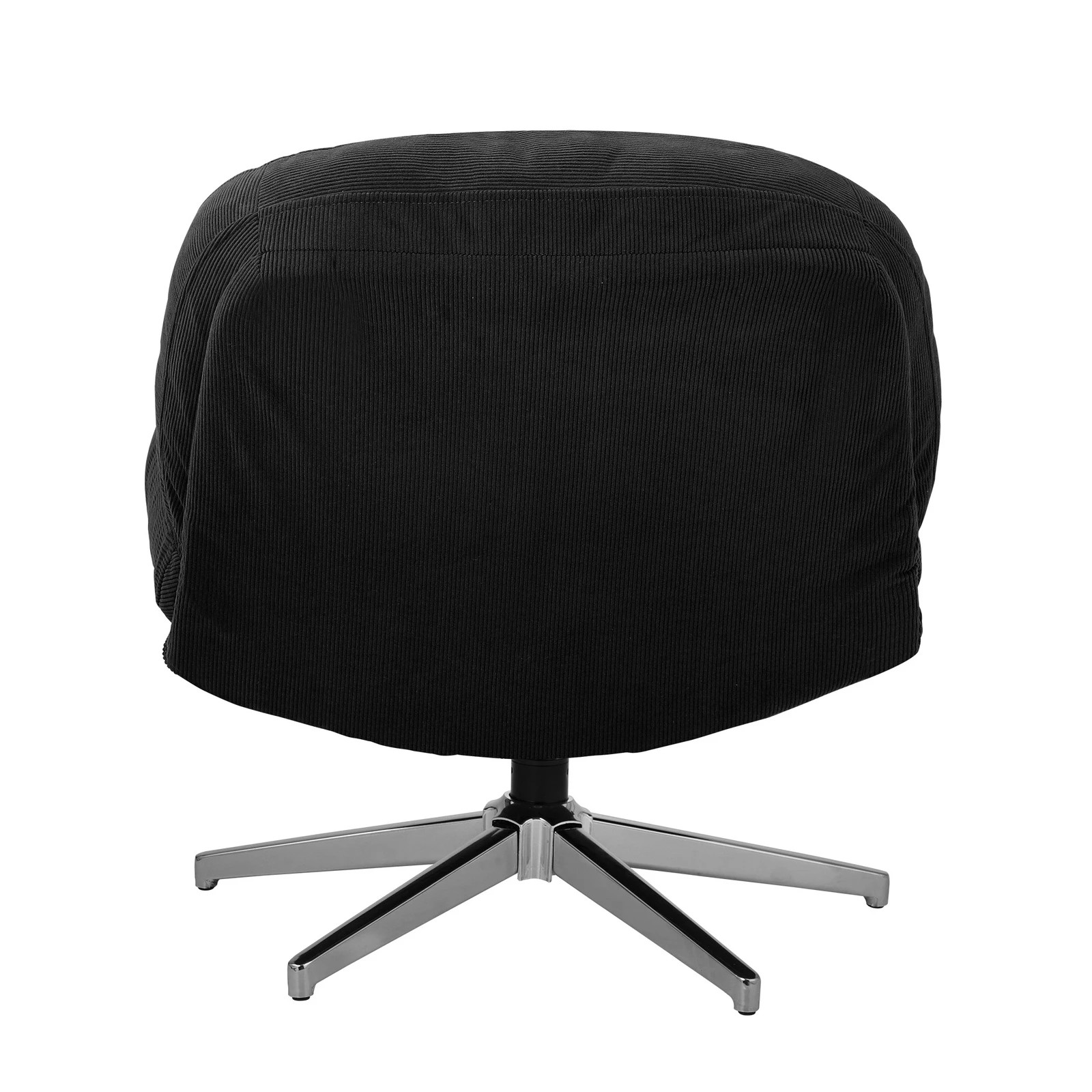10 Oikiture 2x Armchair Swivel Lounge Chair Padded Accent Chairs Polyester - Black, 10 of 10