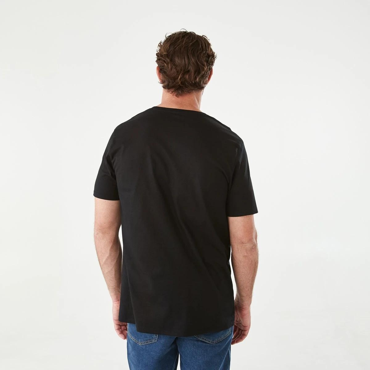 3 Plain V-Neck T-shirt Black, 3 of 5