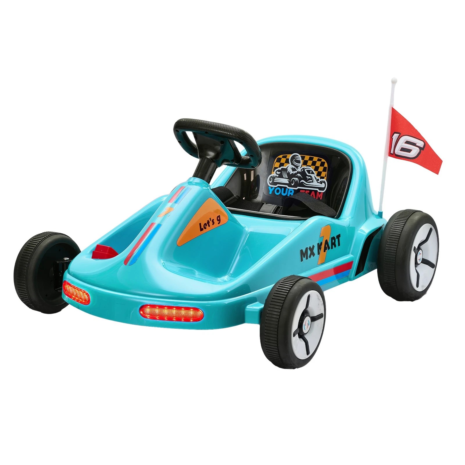 1 Mazam Kids Ride On Car Electric Kart Bluetooth Light Music Remote Control
 - Blue, 1 of 10