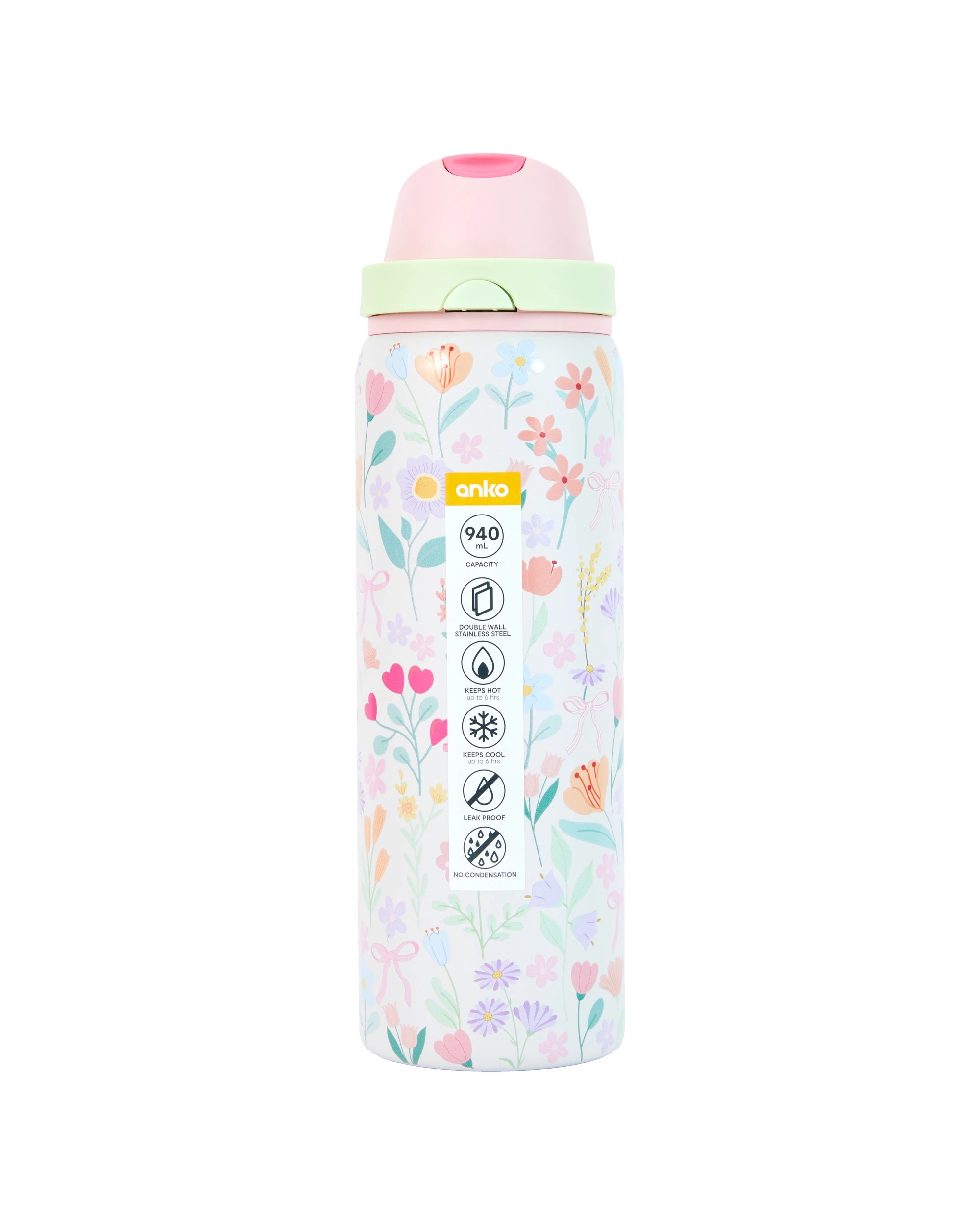 7 940ml Floral Dual Function Drink Bottle, 7 of 7