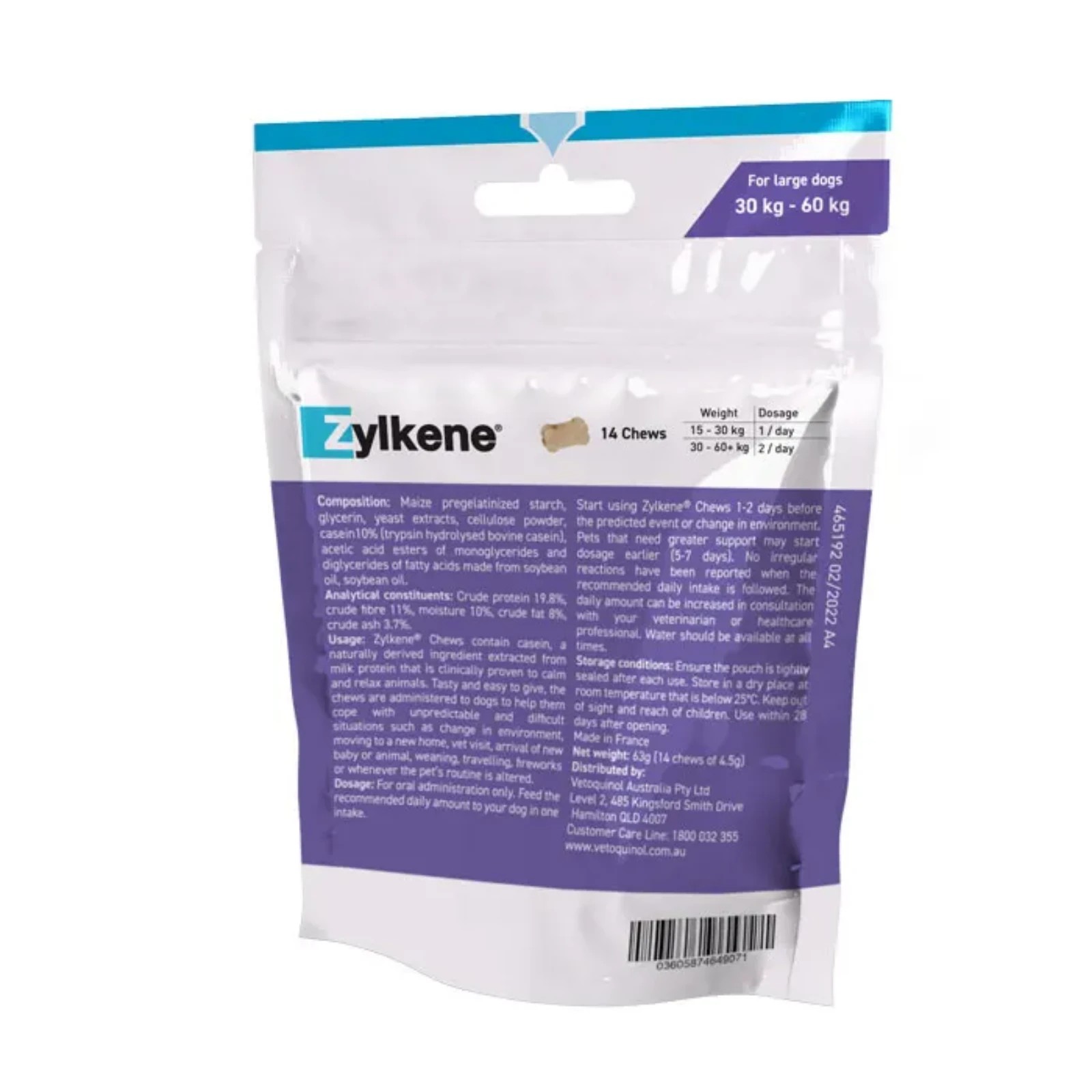 2 Zylkene Chew For Dogs (14's) - Large 450mg, 2 of 2